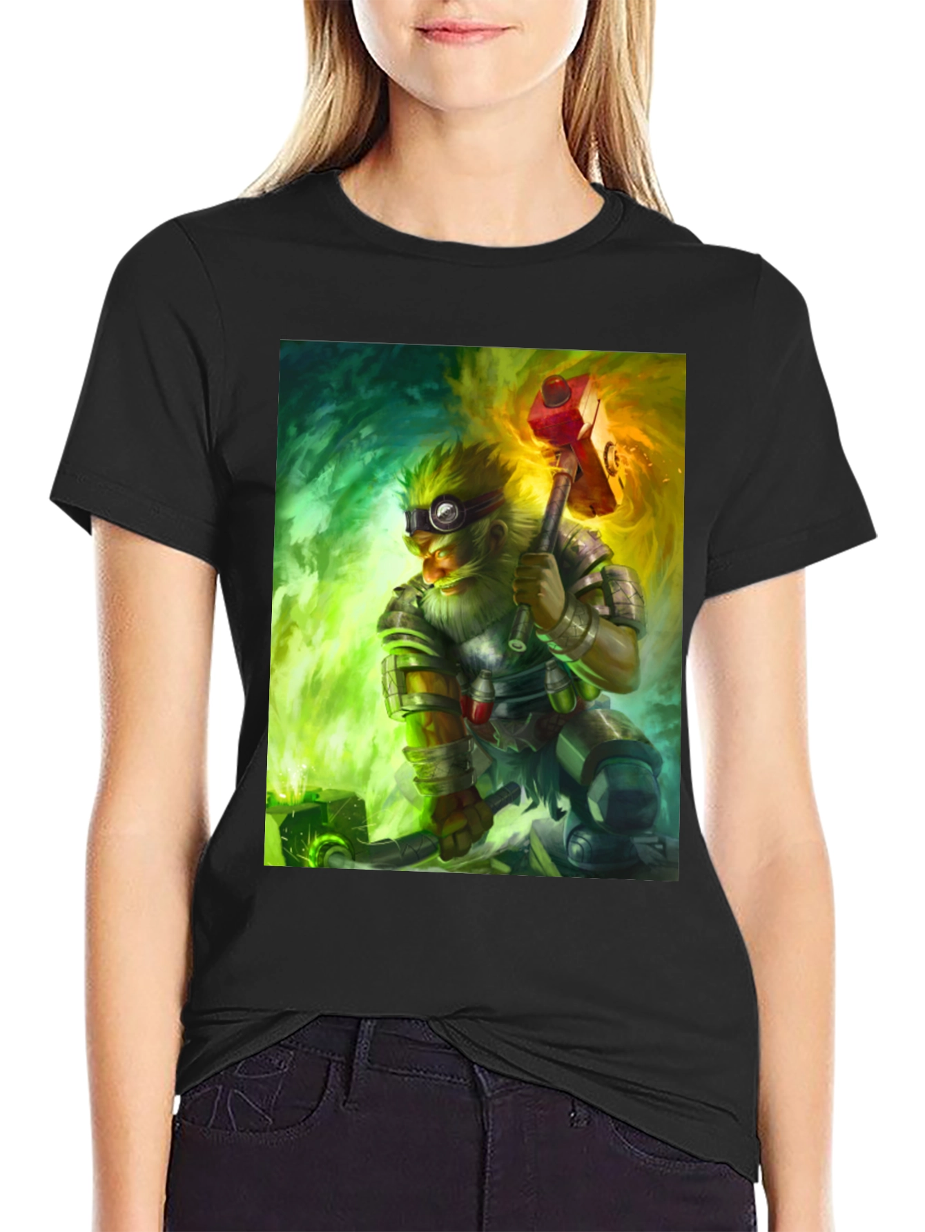 Dwarven Artificer Graphic Tee - Fantasy Gamer Shirt