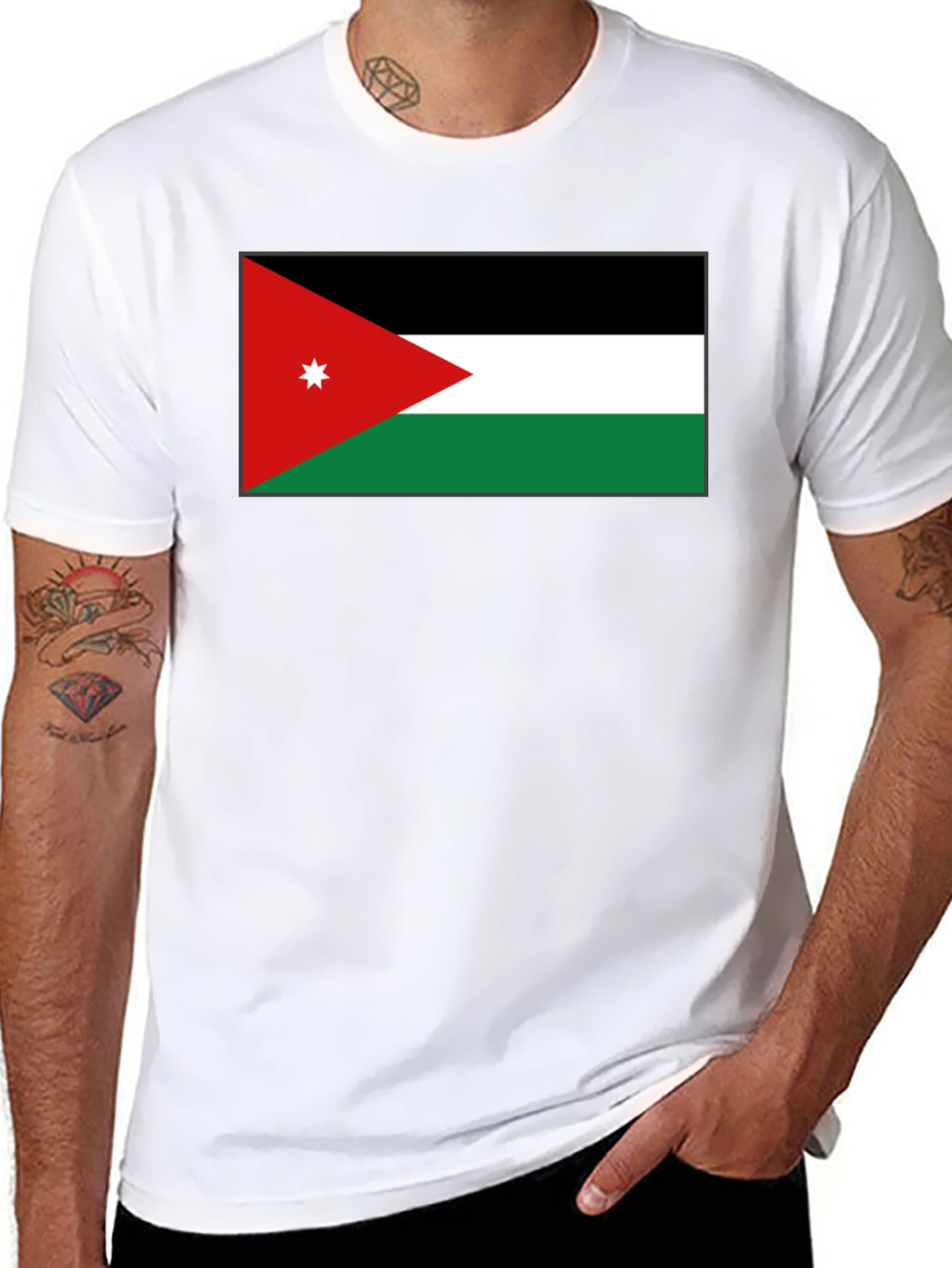 Jordan Flag Graphic Tee - Black Casual T-Shirt