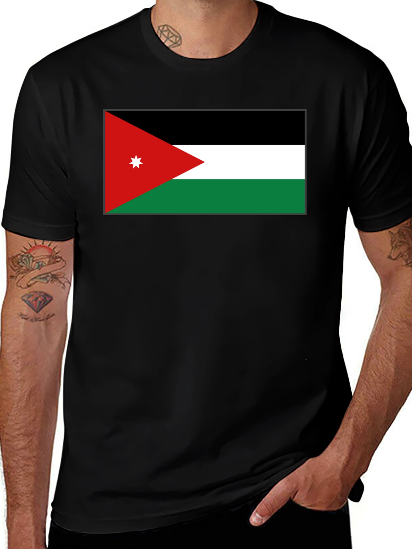 Jordan Flag Graphic Tee - Black Casual T-Shirt