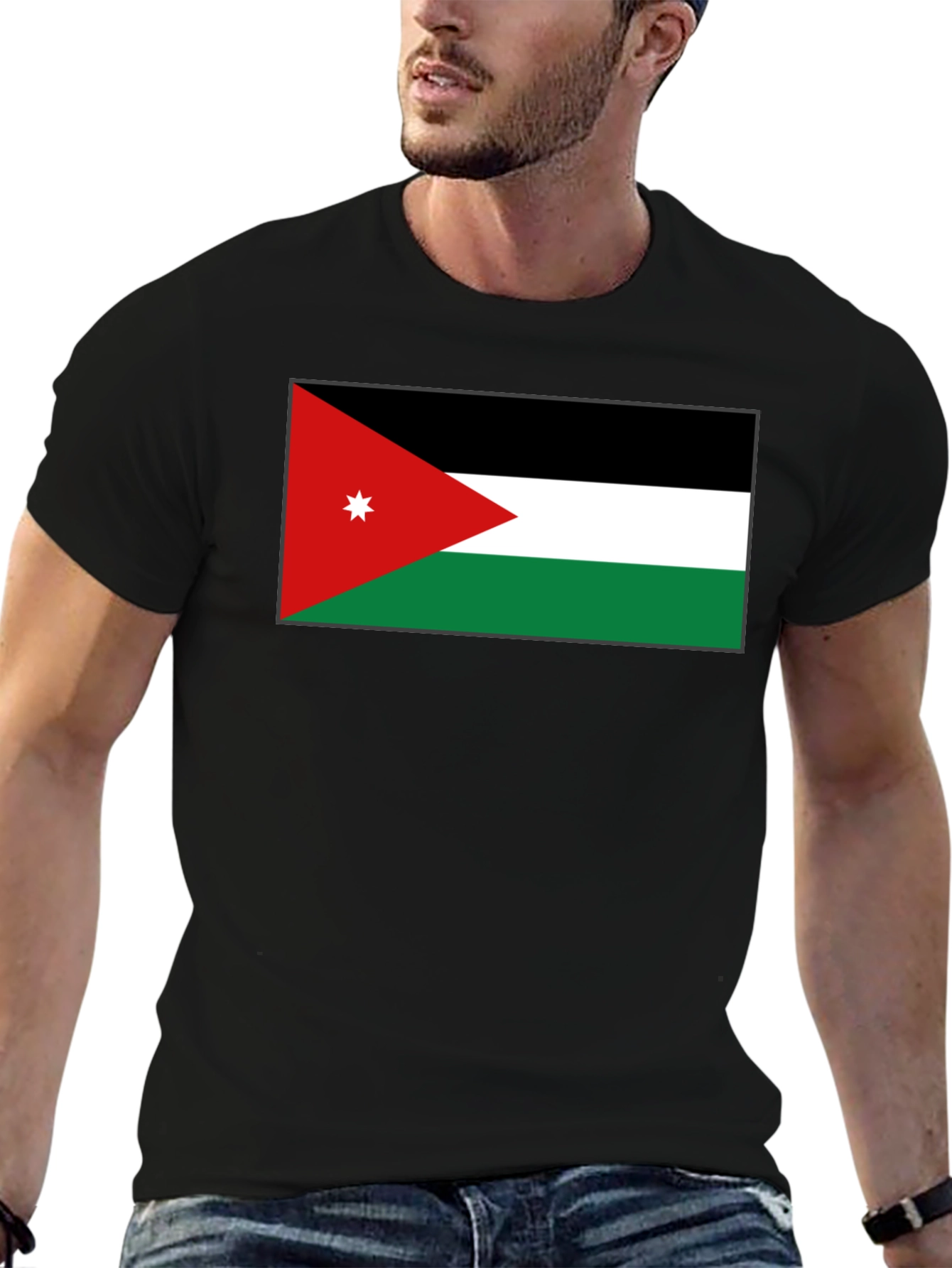 Jordan Flag Graphic Tee - Black Casual T-Shirt