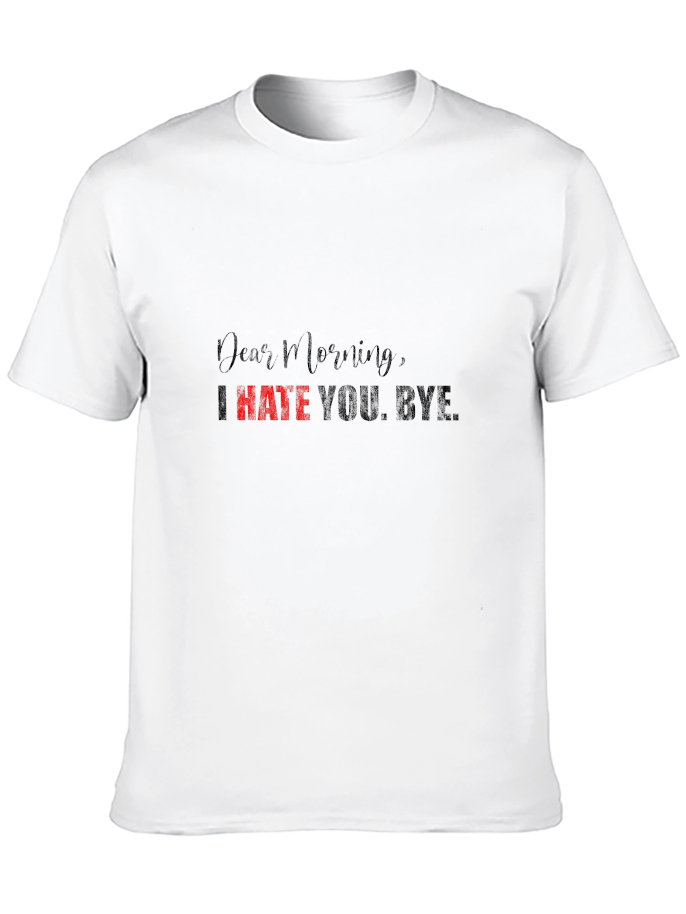 Dear Morning Graphic Tee - Black Unisex Shirt