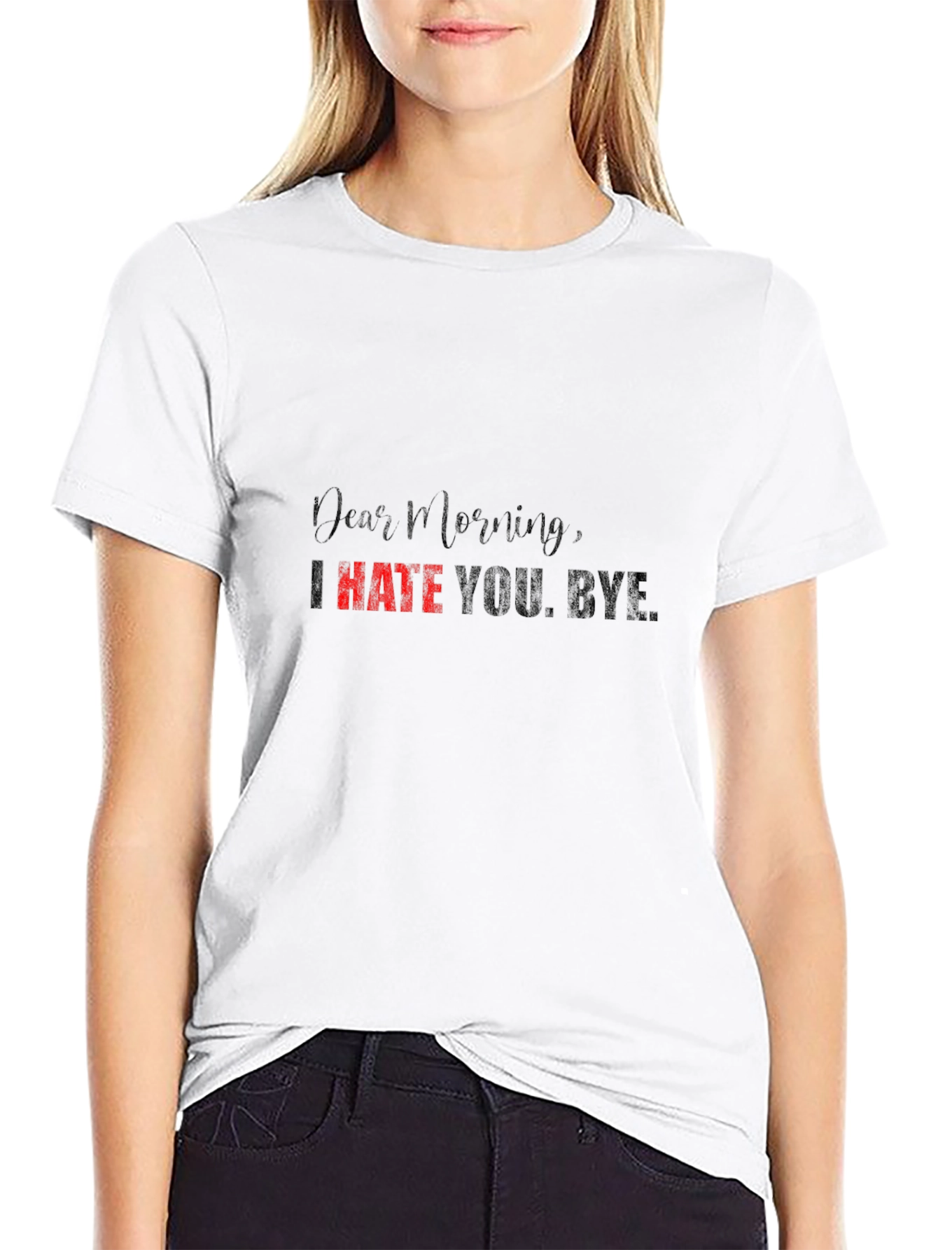 Dear Morning Graphic Tee - Black Unisex Shirt