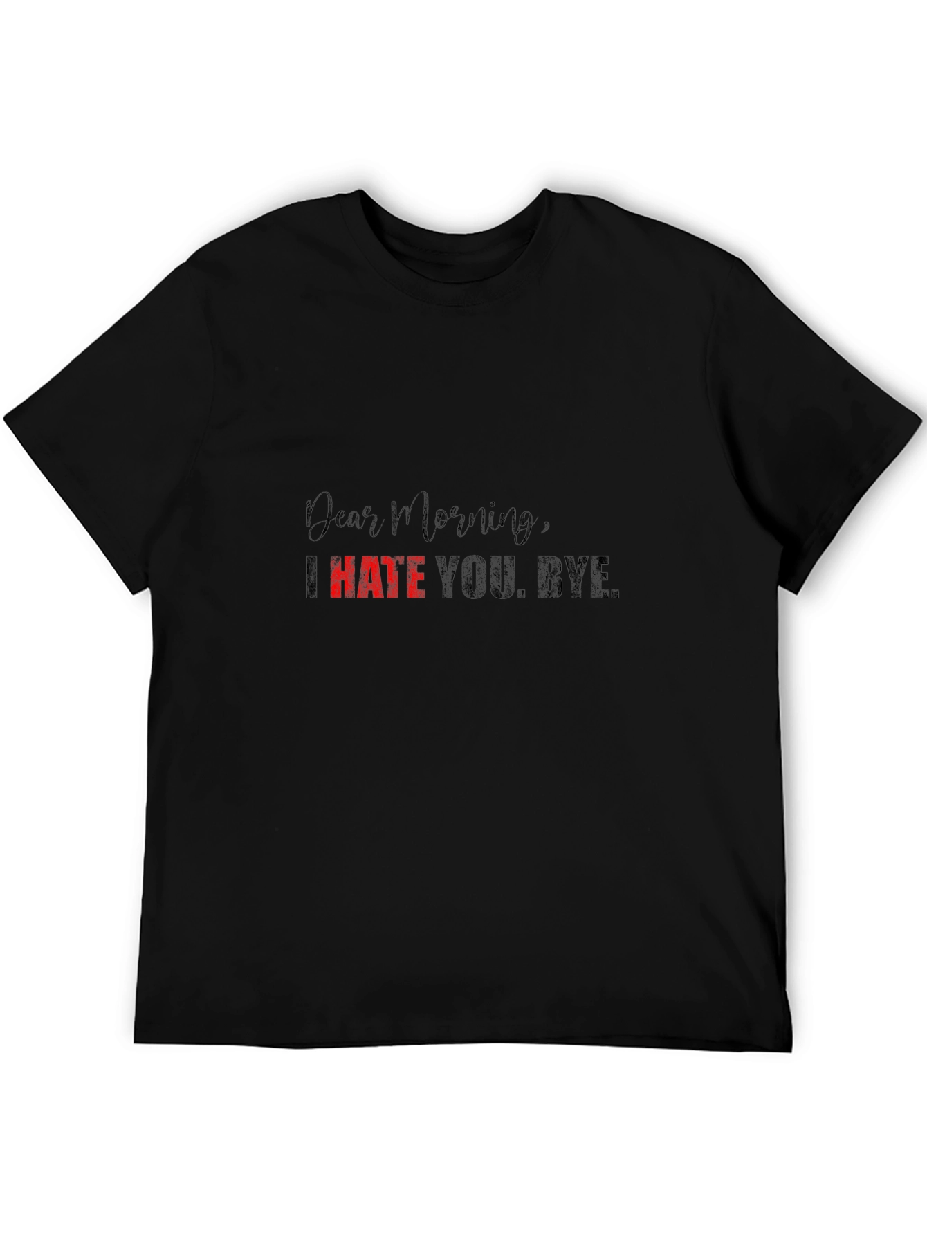 Dear Morning Graphic Tee - Black Unisex Shirt