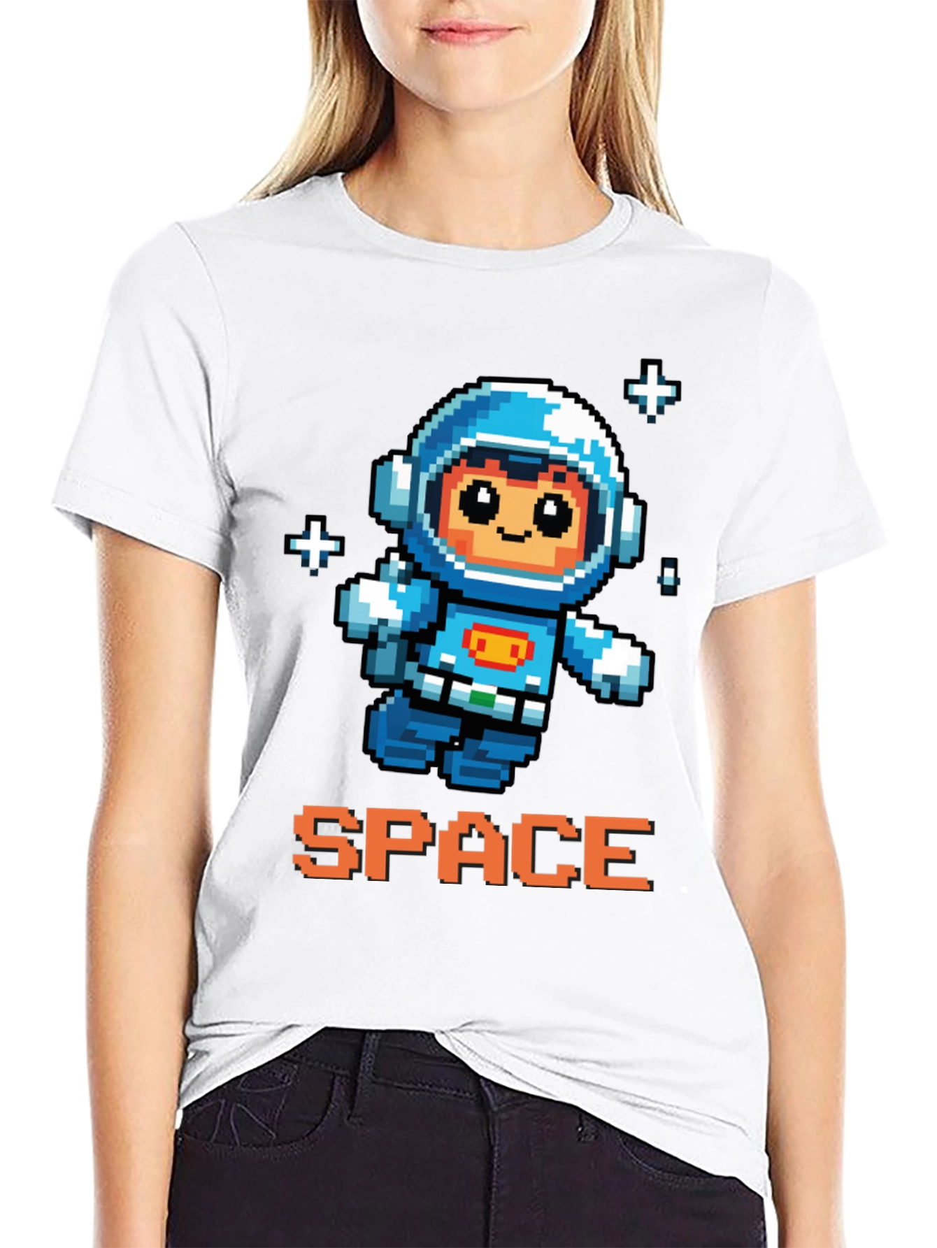 Pixel Astronaut Graphic Tee - Space Adventure Shirt