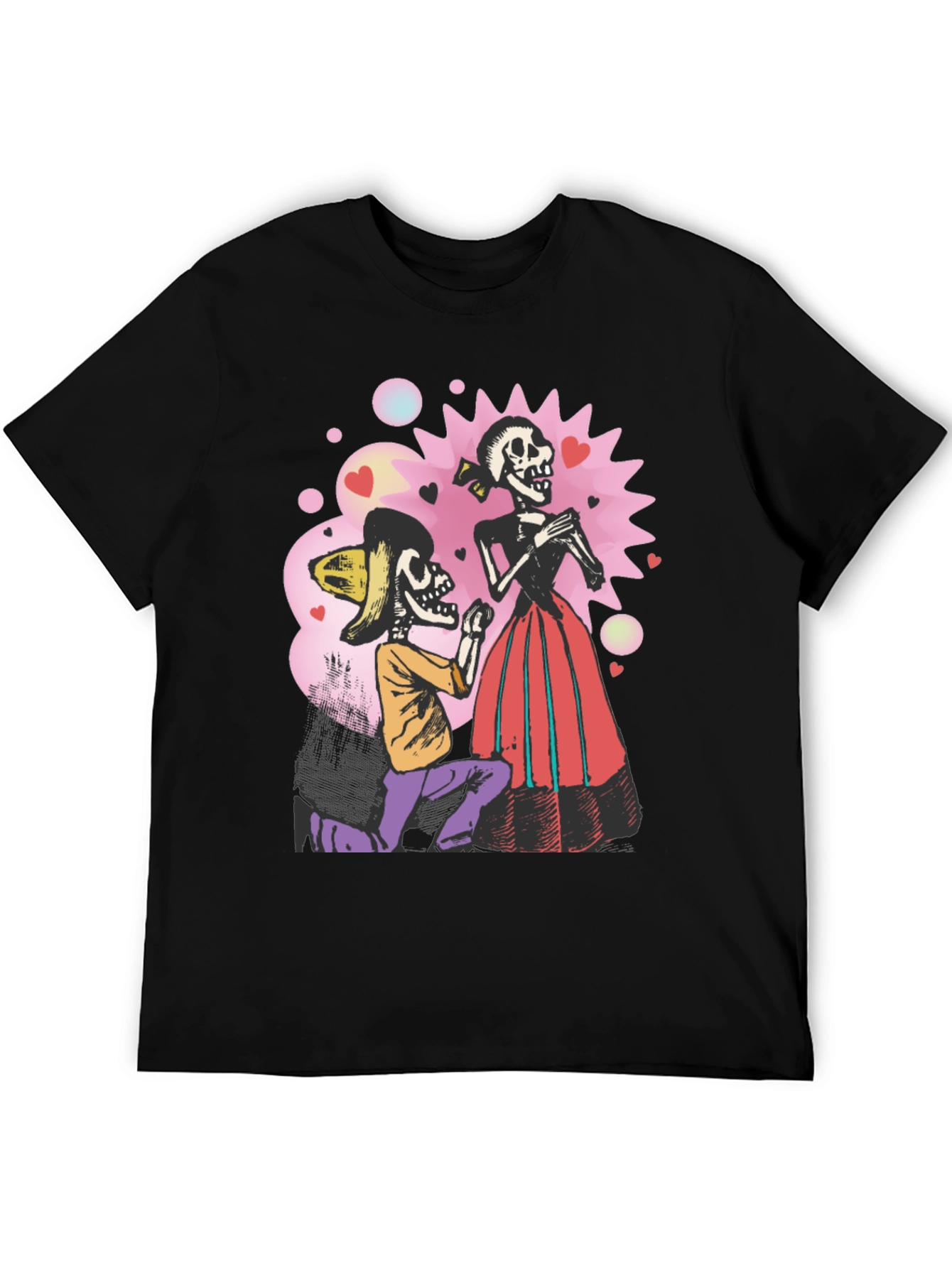Skeleton Proposal Graphic Tee - Unique Halloween Shirt