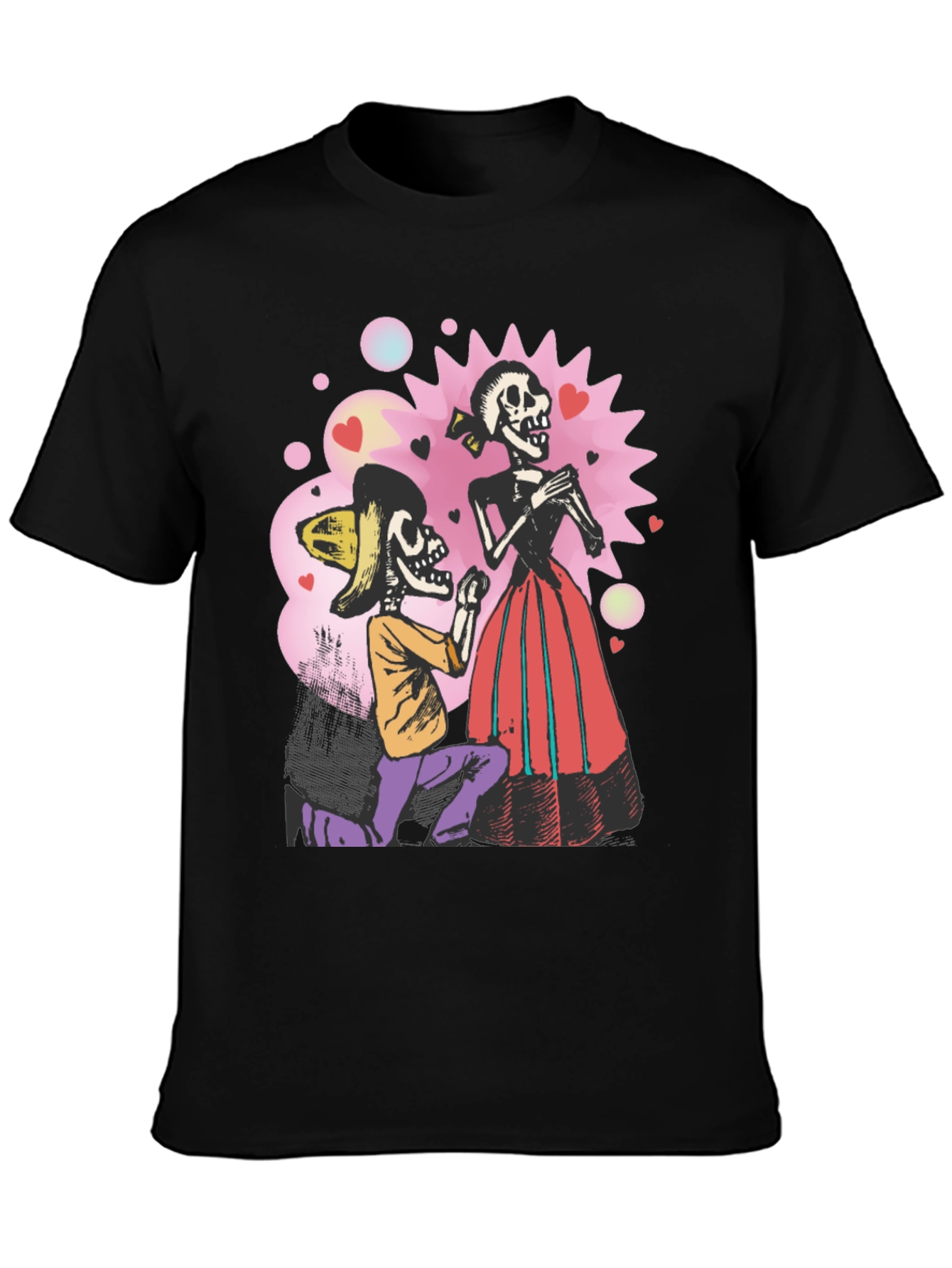 Skeleton Proposal Graphic Tee - Unique Halloween Shirt