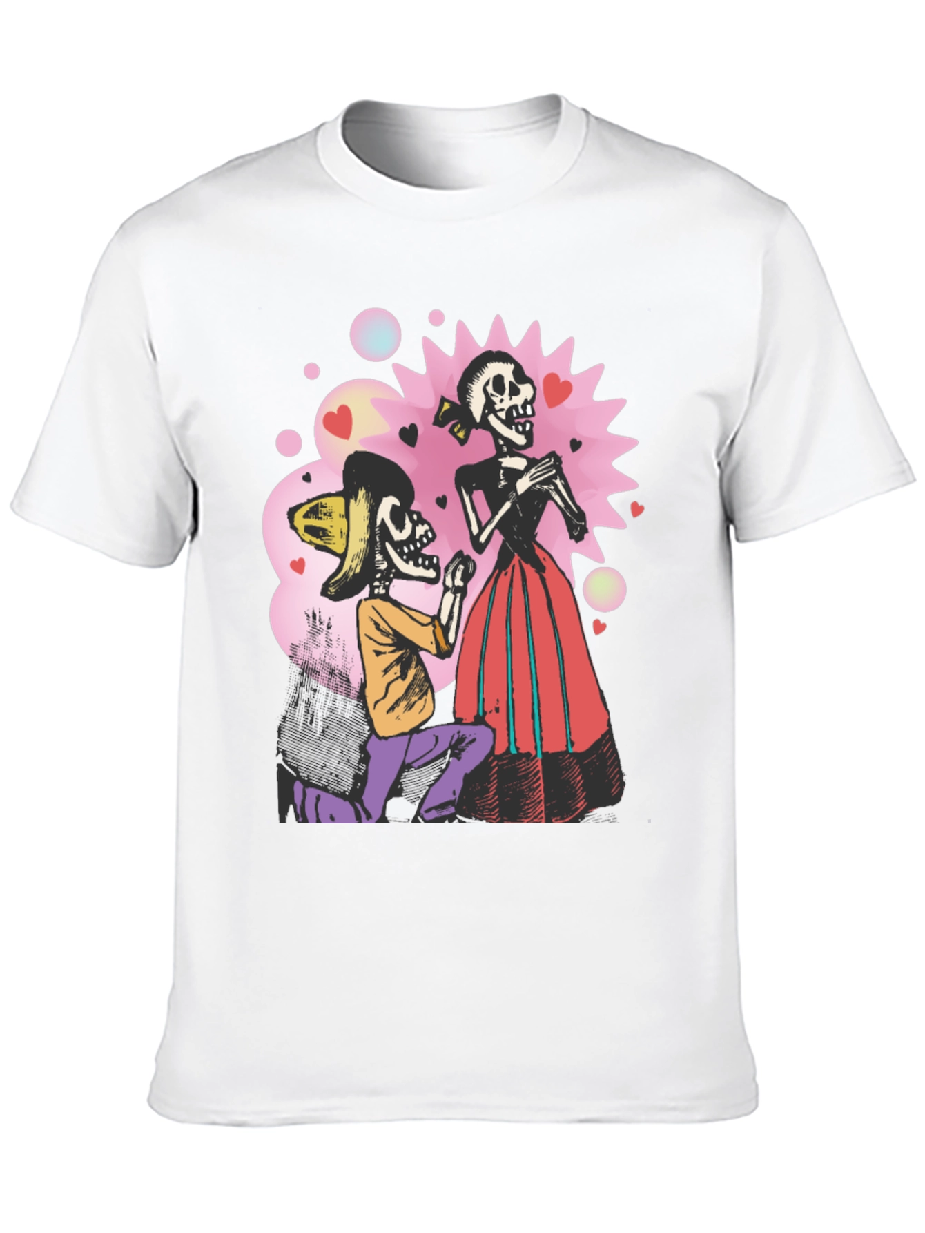 Skeleton Proposal Graphic Tee - Unique Halloween Shirt