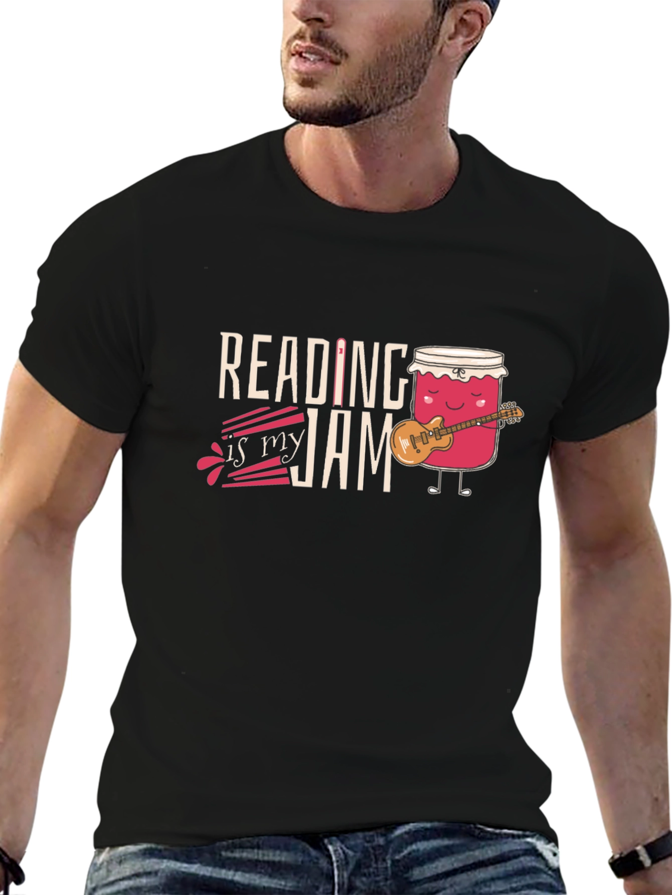 Reading is My Jam Funny Graphic Tee