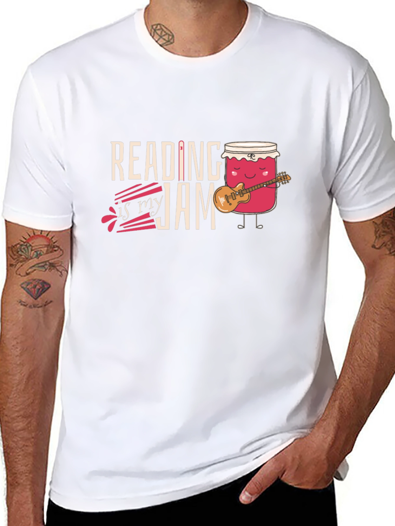 Reading is My Jam Funny Graphic Tee