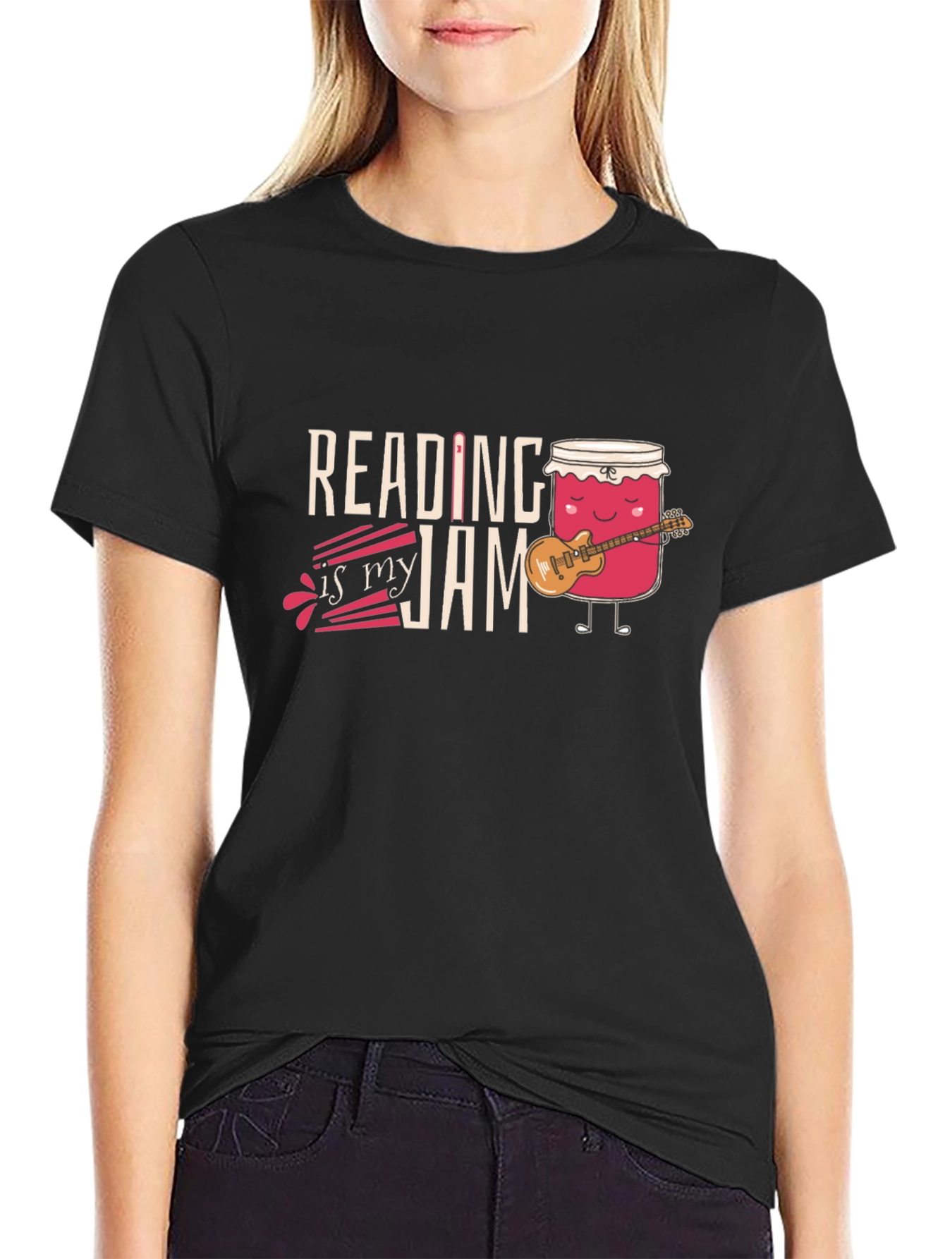 Reading is My Jam Funny Graphic Tee