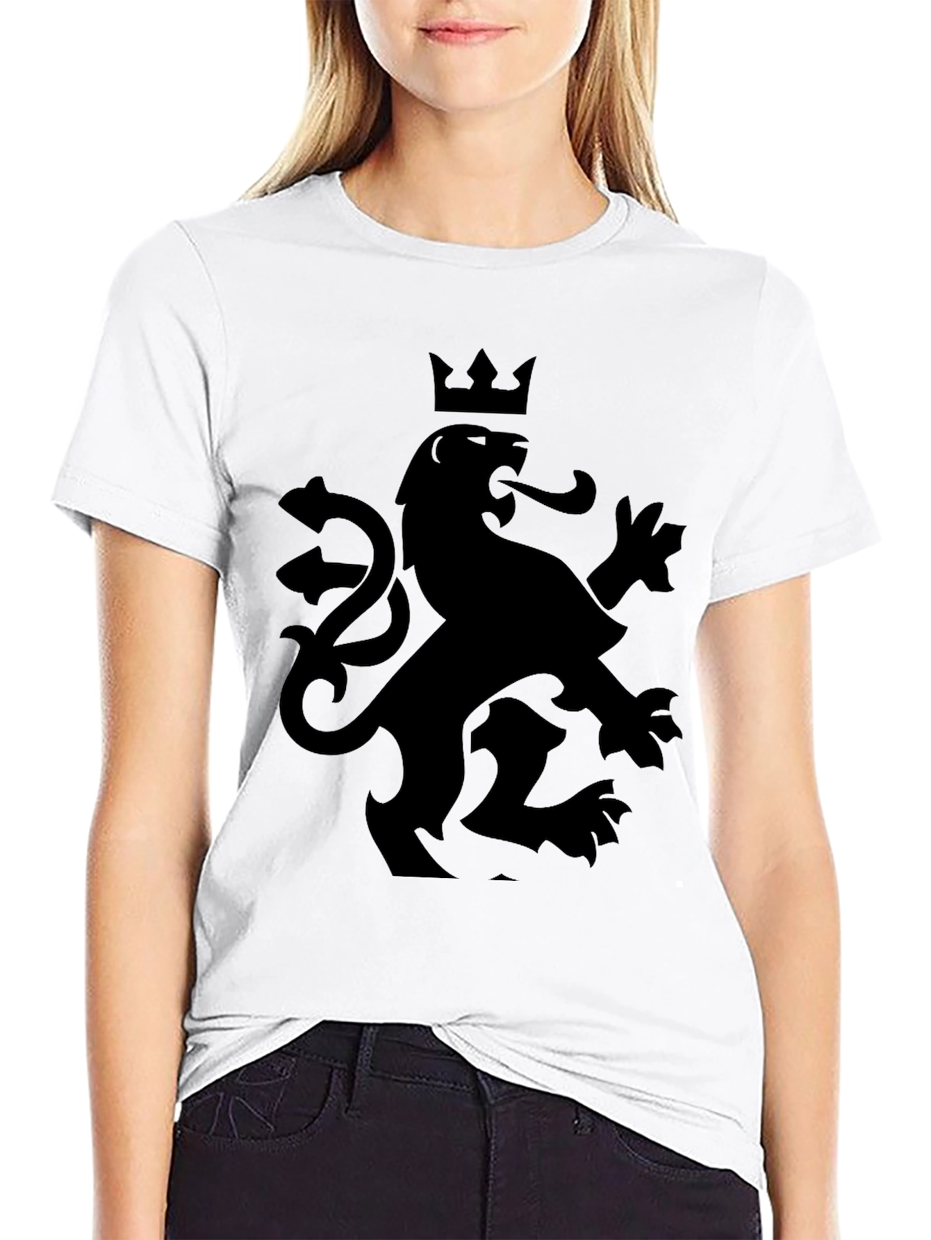 Crowned Lion Graphic Tee - Black