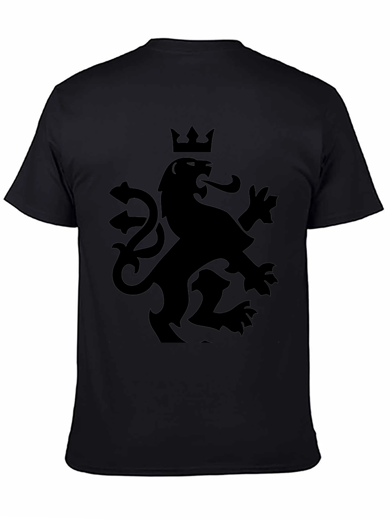 Crowned Lion Graphic Tee - Black
