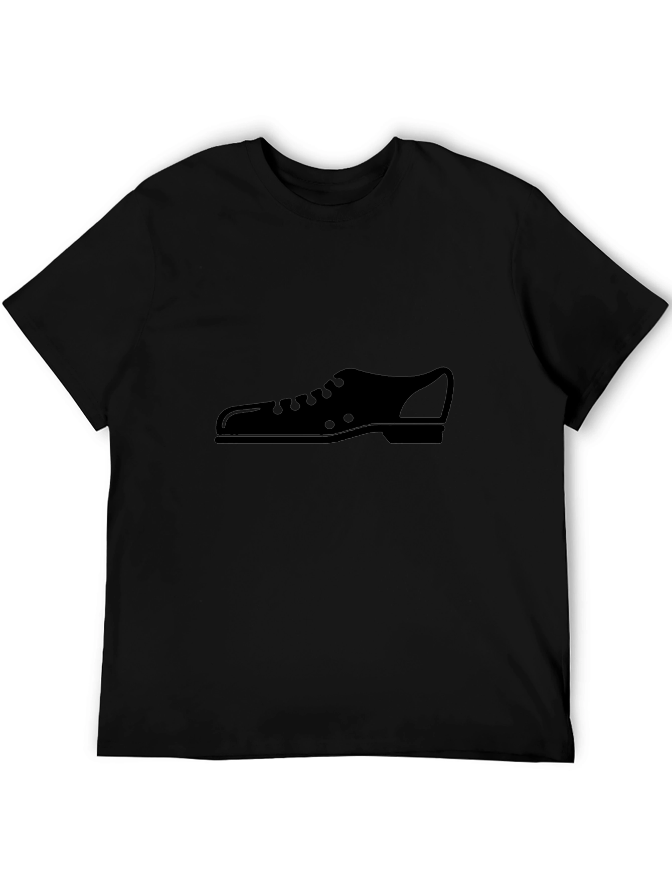Mens Black T-Shirt with Shoe Graphic