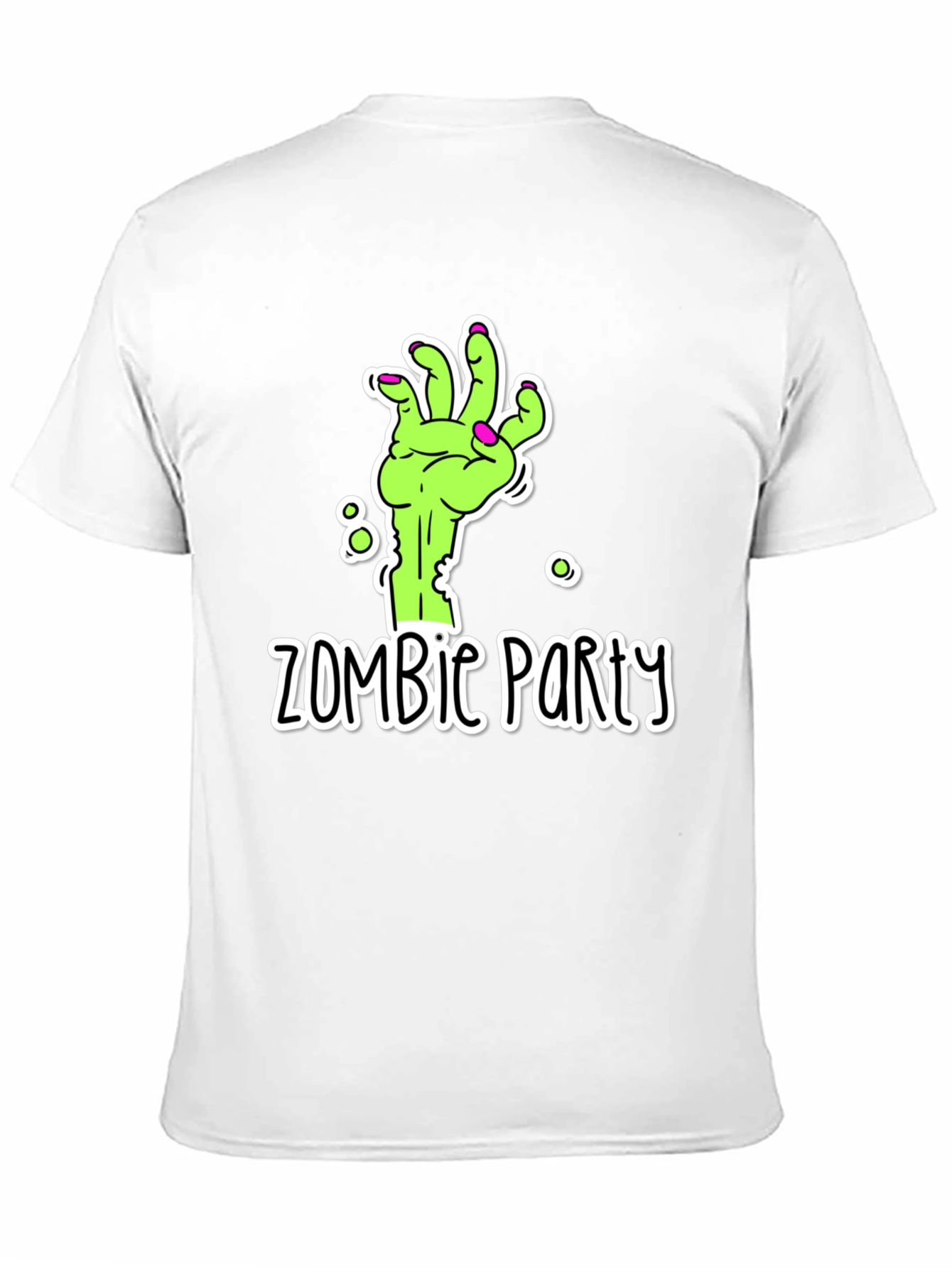 Zombie Party T-Shirt - Green Hand Graphic