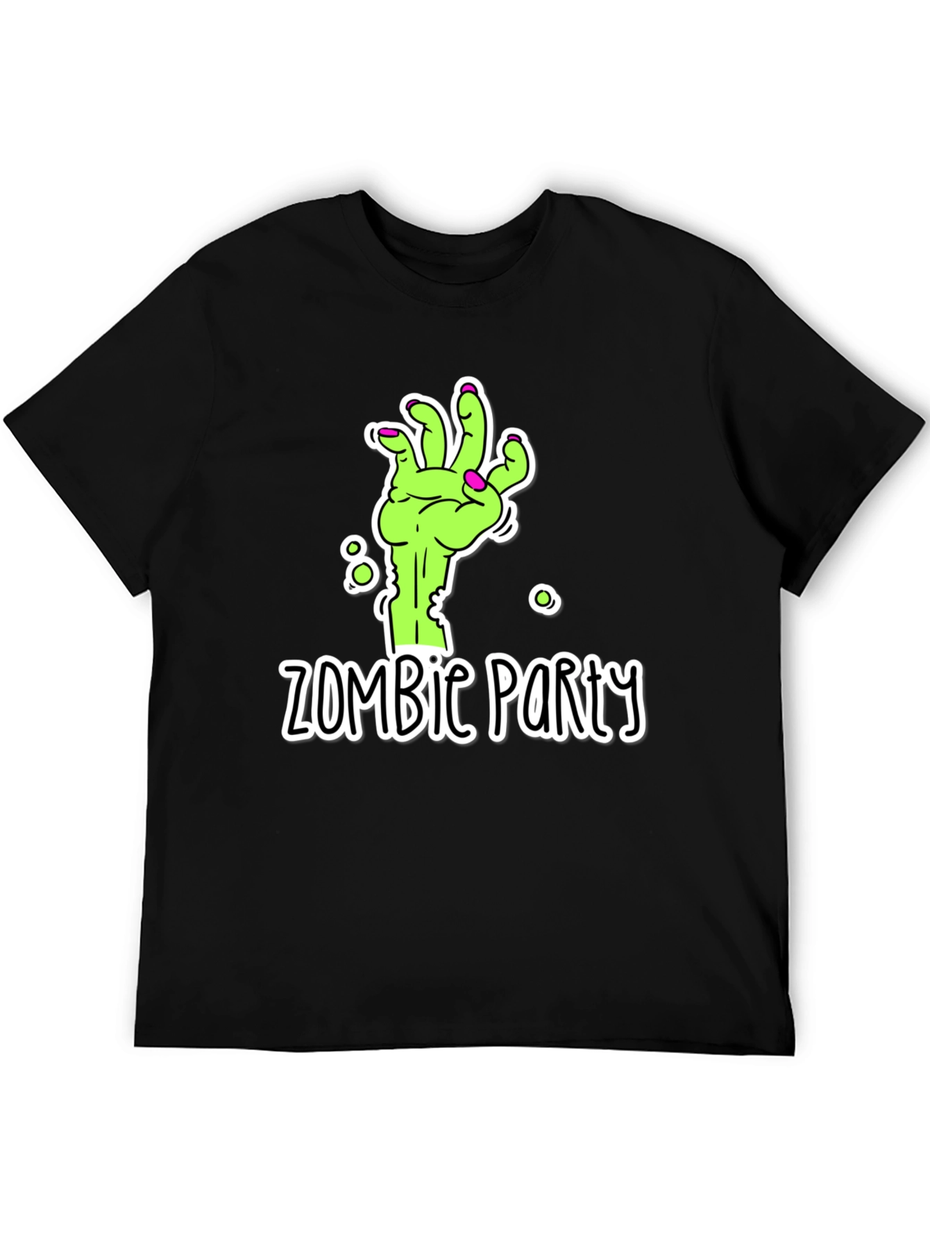 Zombie Party T-Shirt - Green Hand Graphic