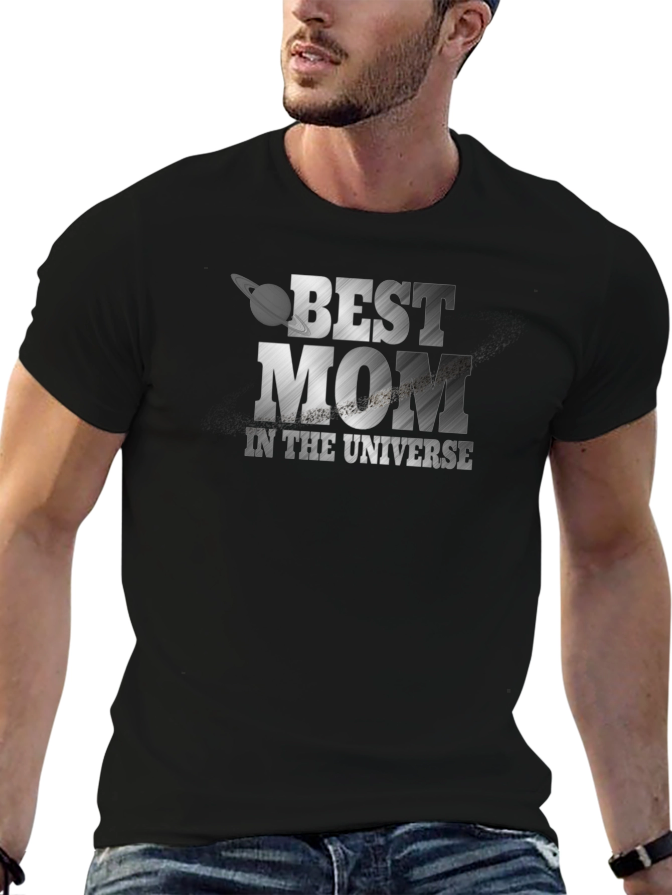 Best Mom in the Universe Black T-Shirt