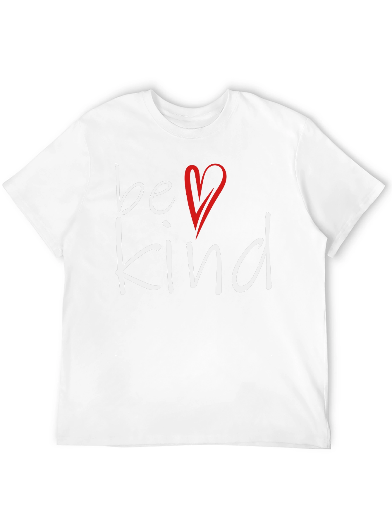 Be Kind T-Shirt: Heart Graphic Soft Cotton Blend