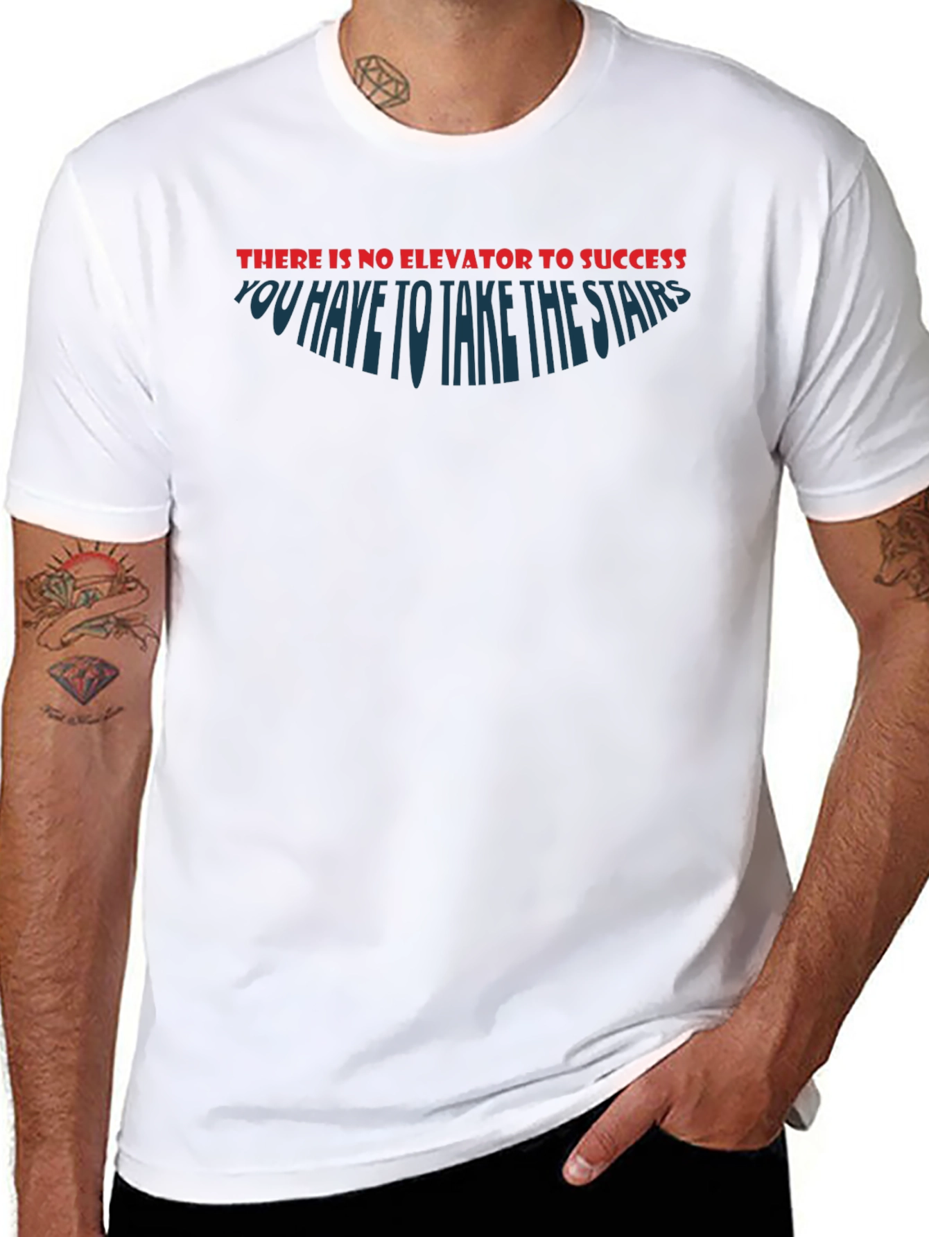 Motivational T-Shirt: Take the Stairs to Success
