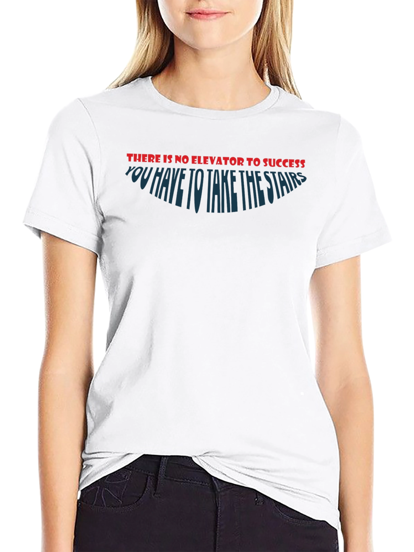 Motivational T-Shirt: Take the Stairs to Success