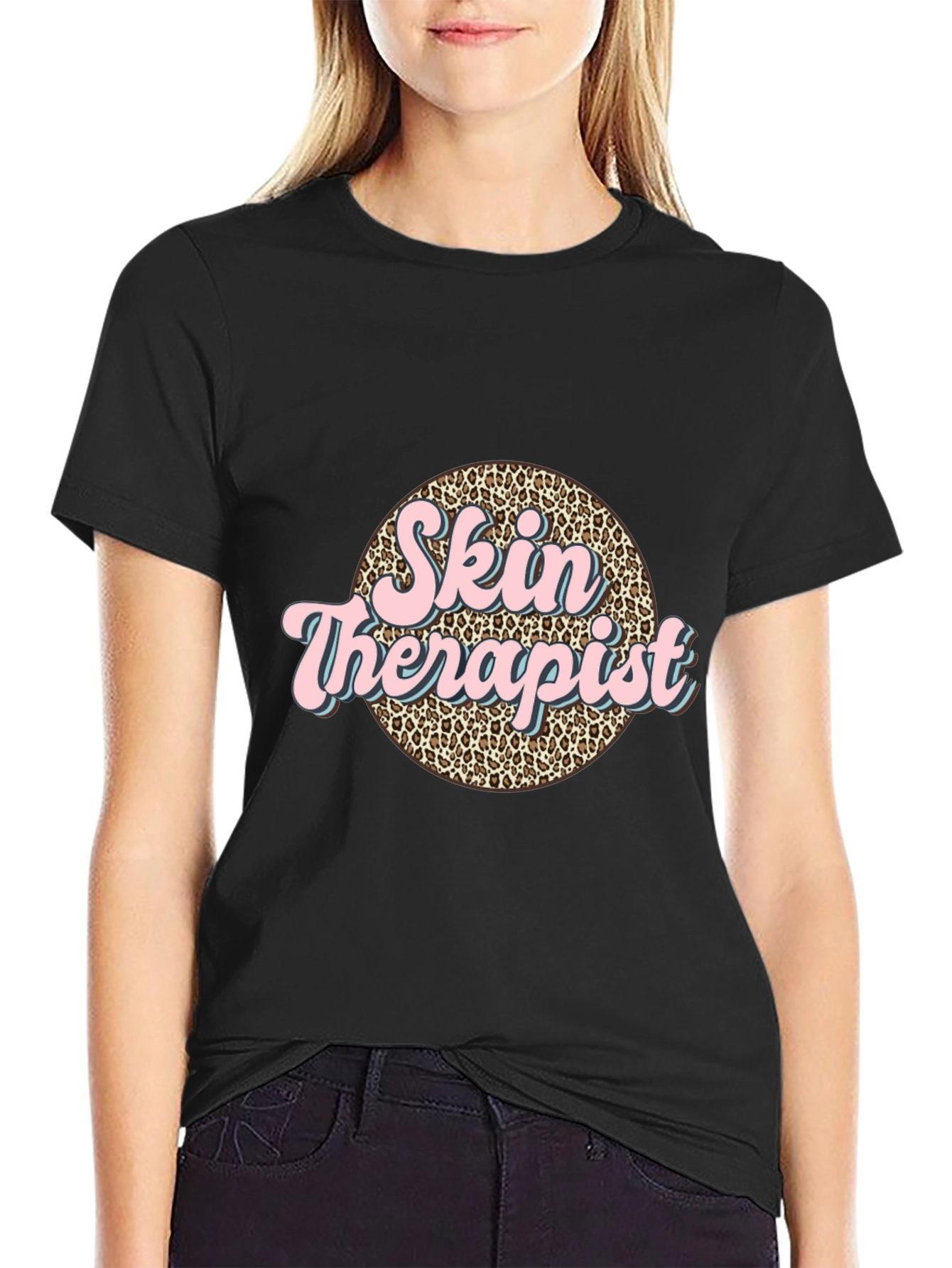 Skin Therapist Leopard Print T-Shirt