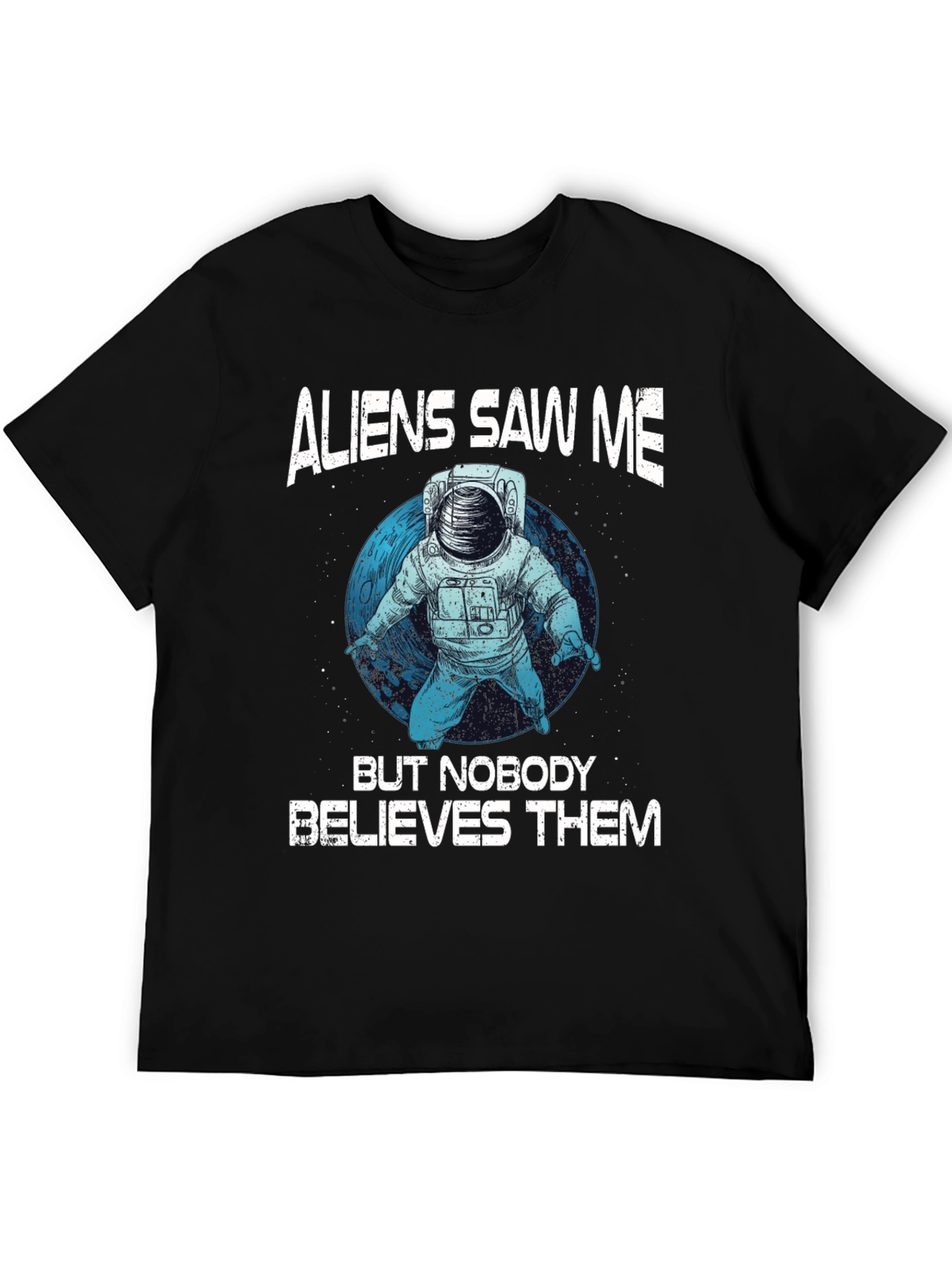 Aliens Saw Me Astronaut Graphic T-Shirt