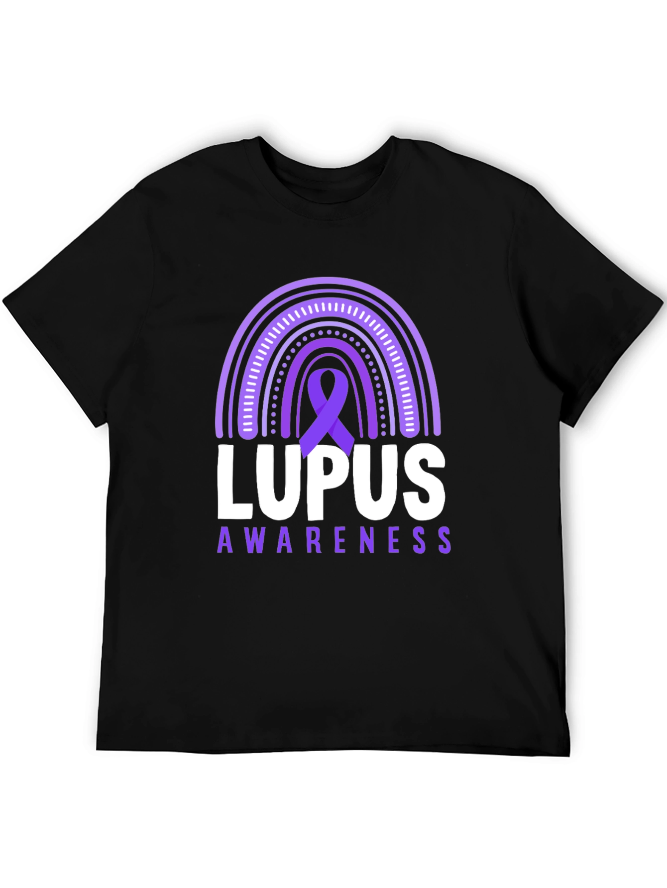 Lupus Awareness T-Shirt Purple Ribbon Rainbow Support