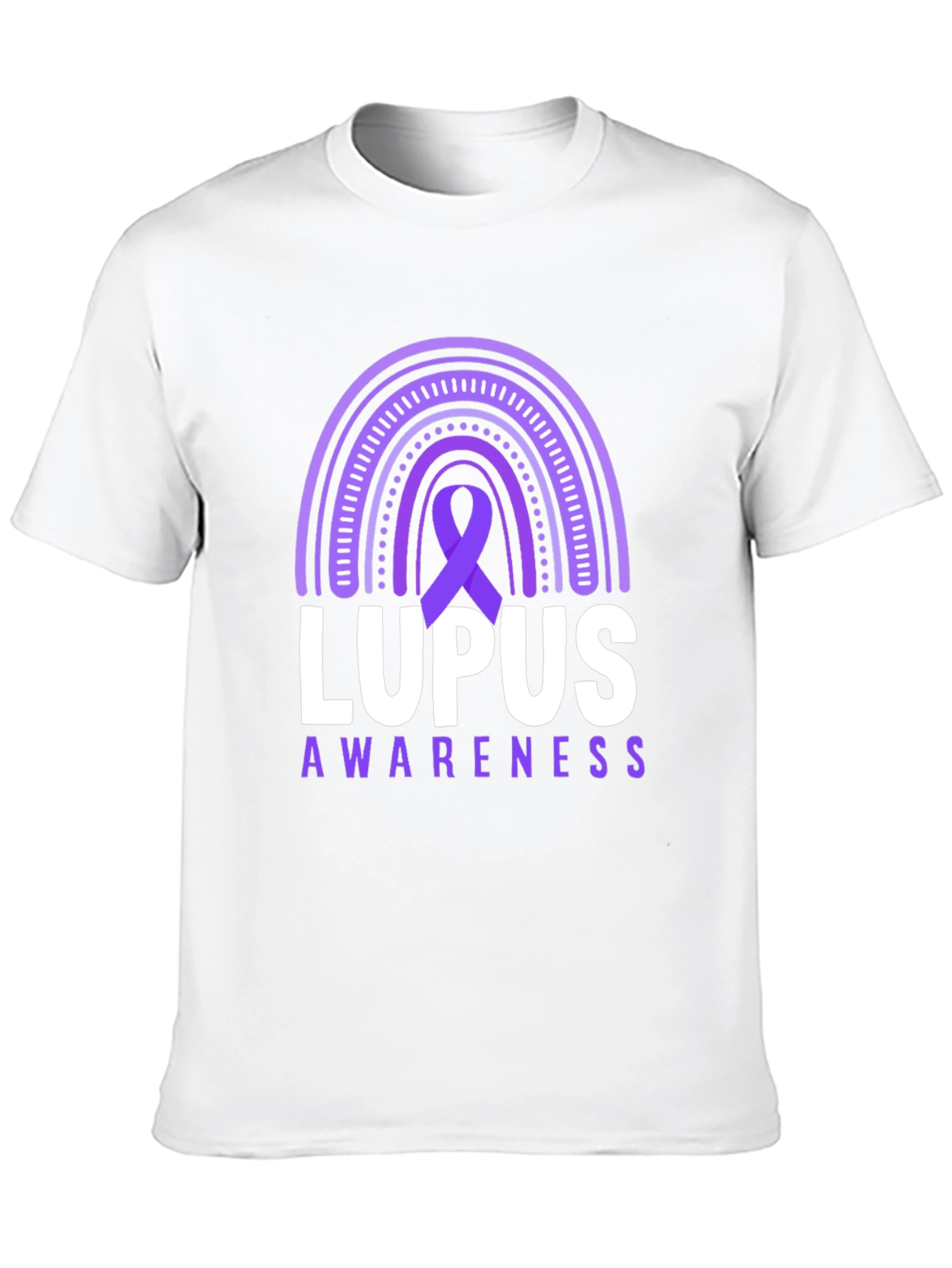 Lupus Awareness T-Shirt Purple Ribbon Rainbow Support