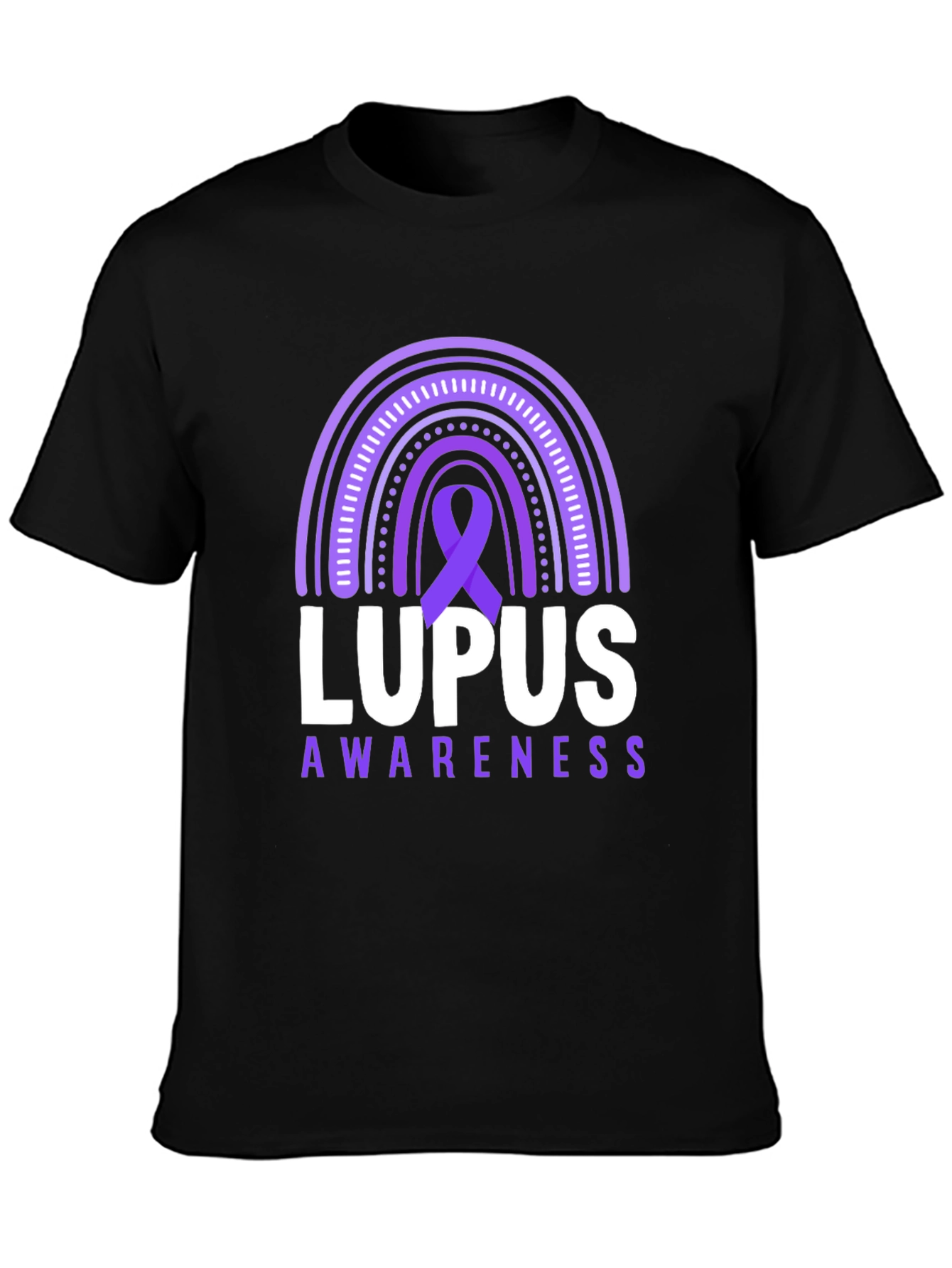 Lupus Awareness T-Shirt Purple Ribbon Rainbow Support