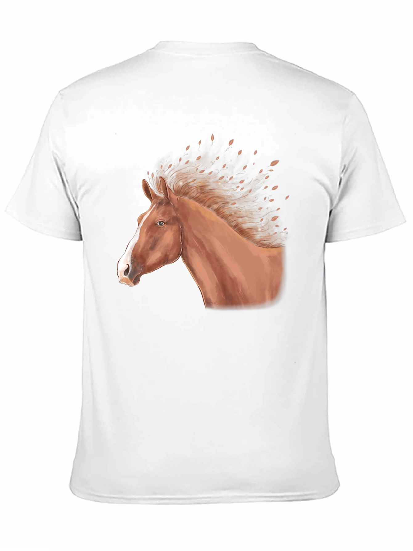 Horse Graphic Tee - Black Cotton Blend T-Shirt