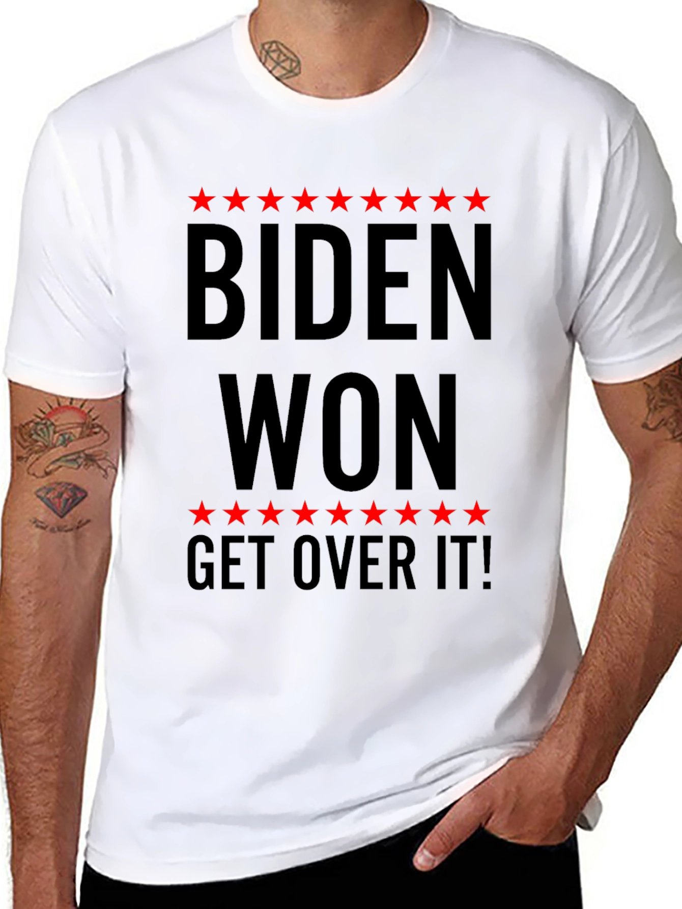 Biden Won Get Over It T-Shirt Political Slogan