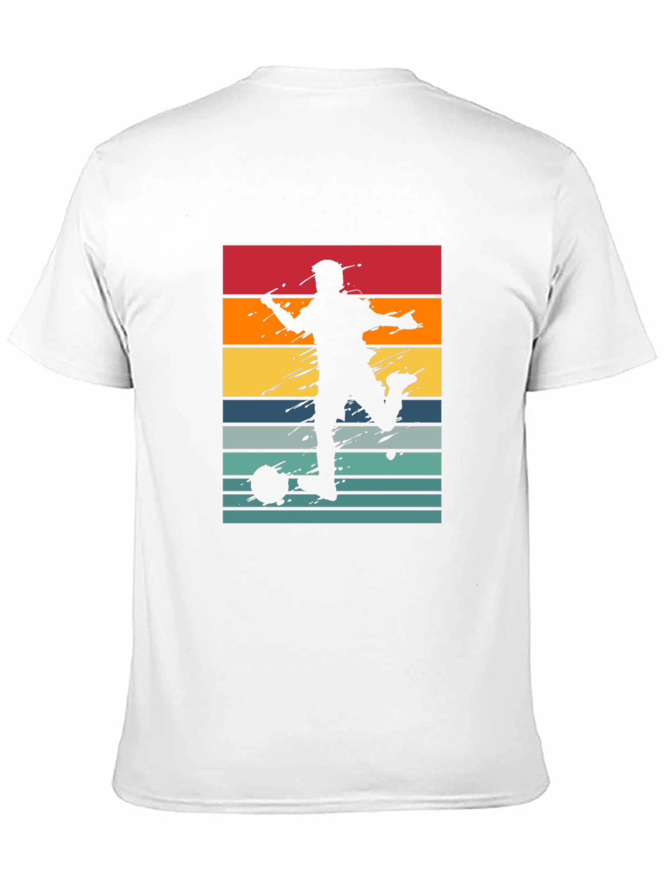Retro Soccer Player T-Shirt - Black