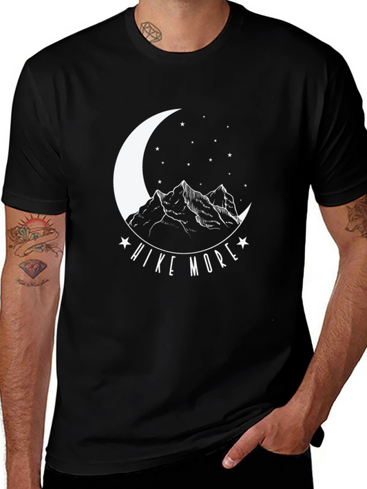 Hike More Black Graphic Tee