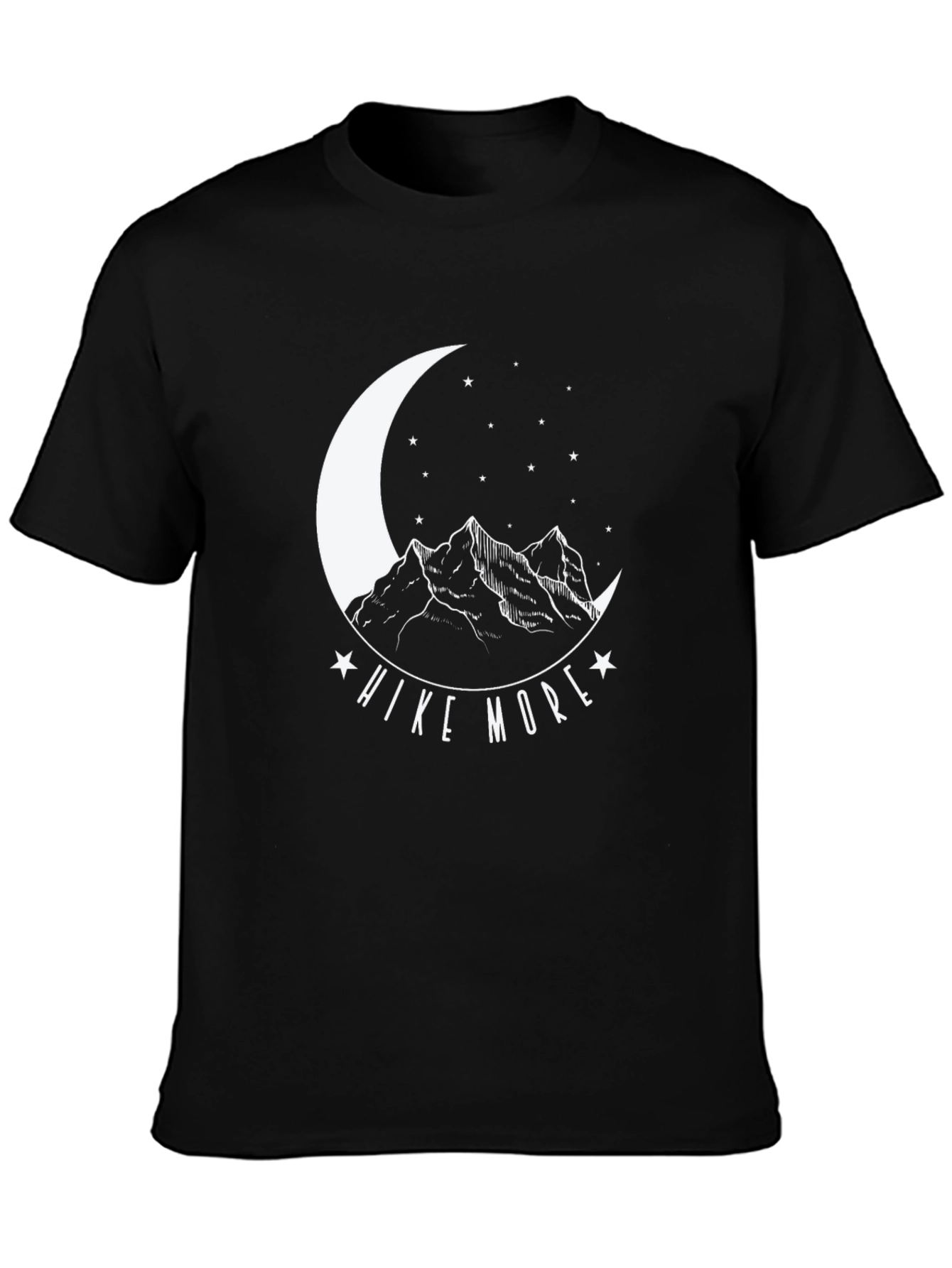 Hike More Black Graphic Tee