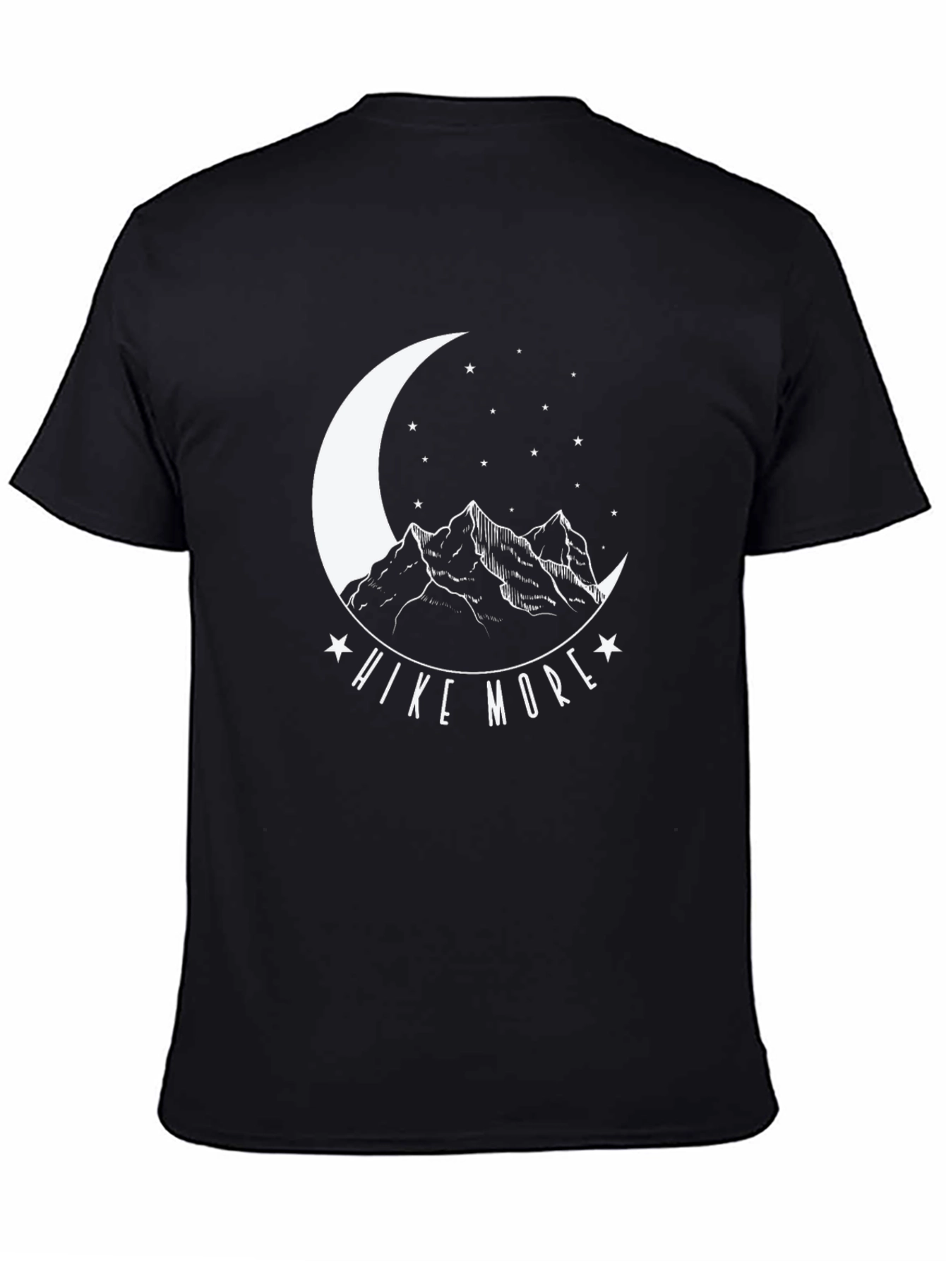 Hike More Black Graphic Tee