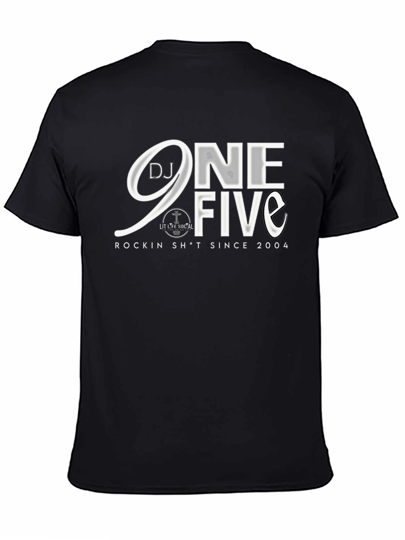 DJ 9ne Five Black Graphic Tee