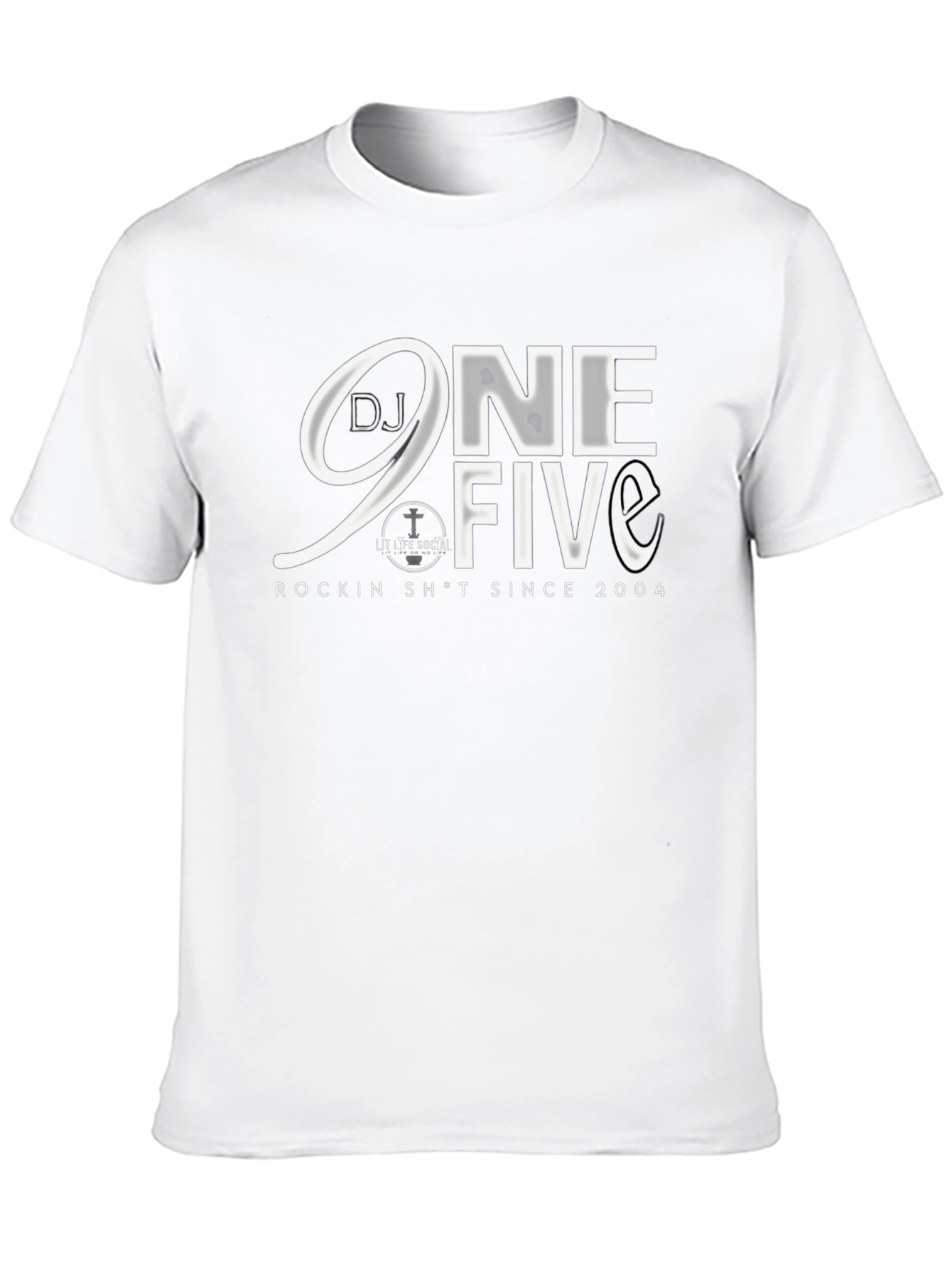 DJ 9ne Five Black Graphic Tee