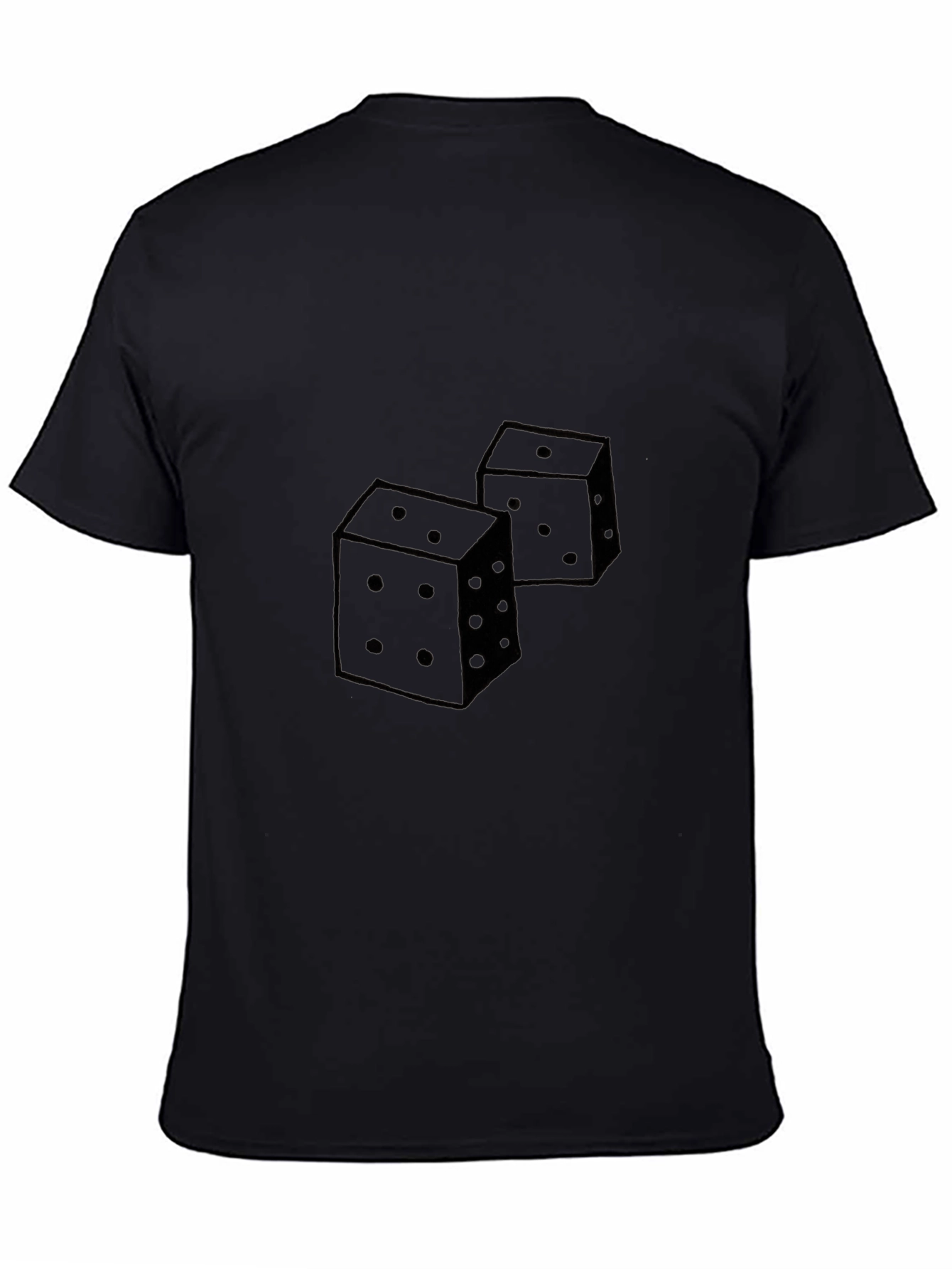 Dice Graphic T-Shirt - Black Casual Tee