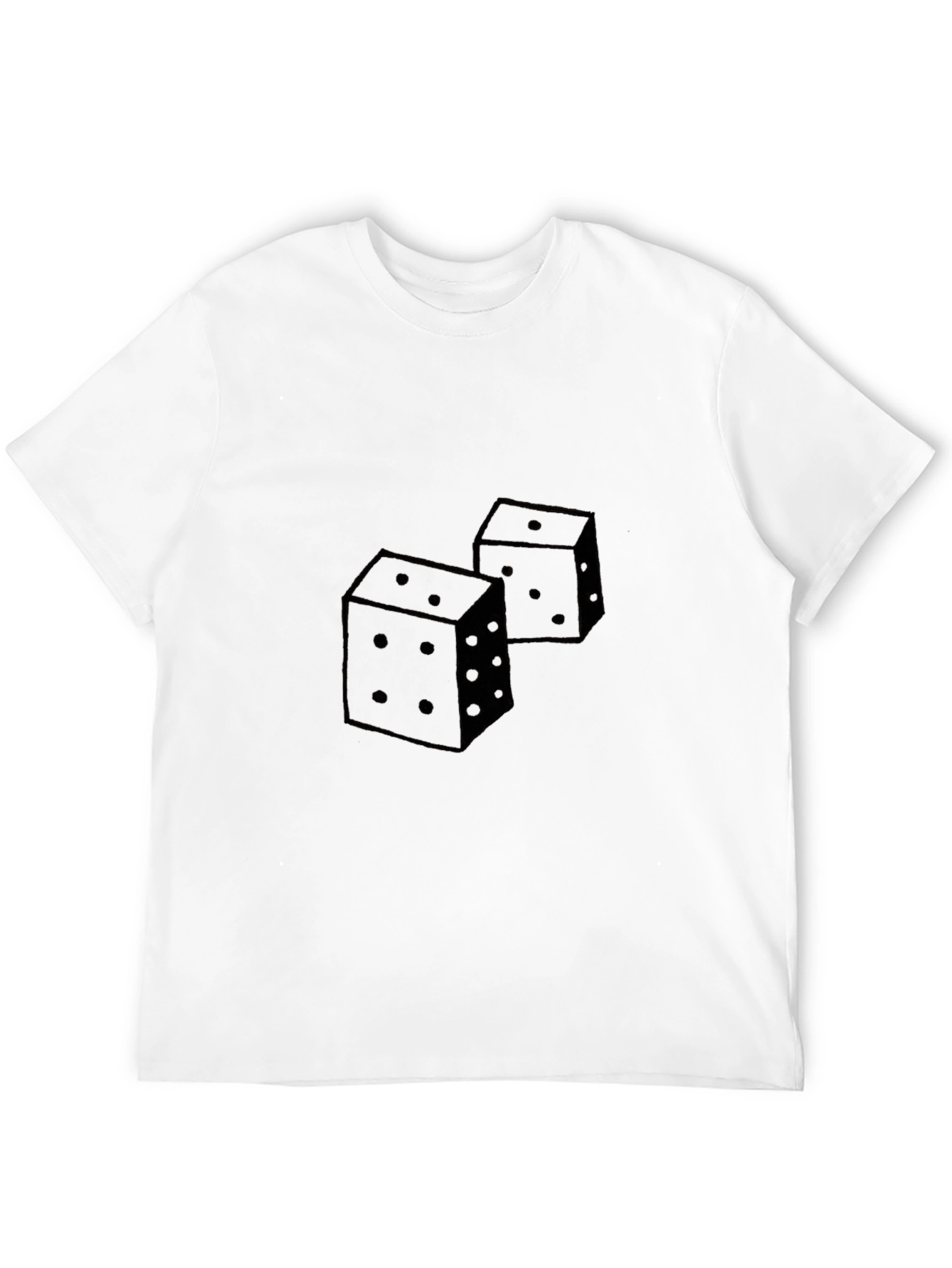 Dice Graphic T-Shirt - Black Casual Tee