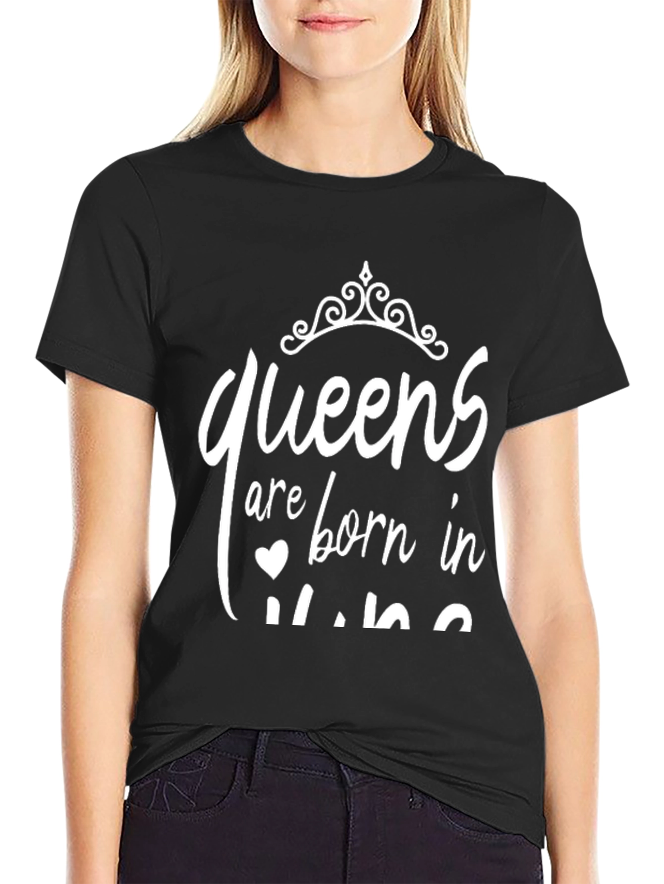 Queens Born in June T-Shirt - Black