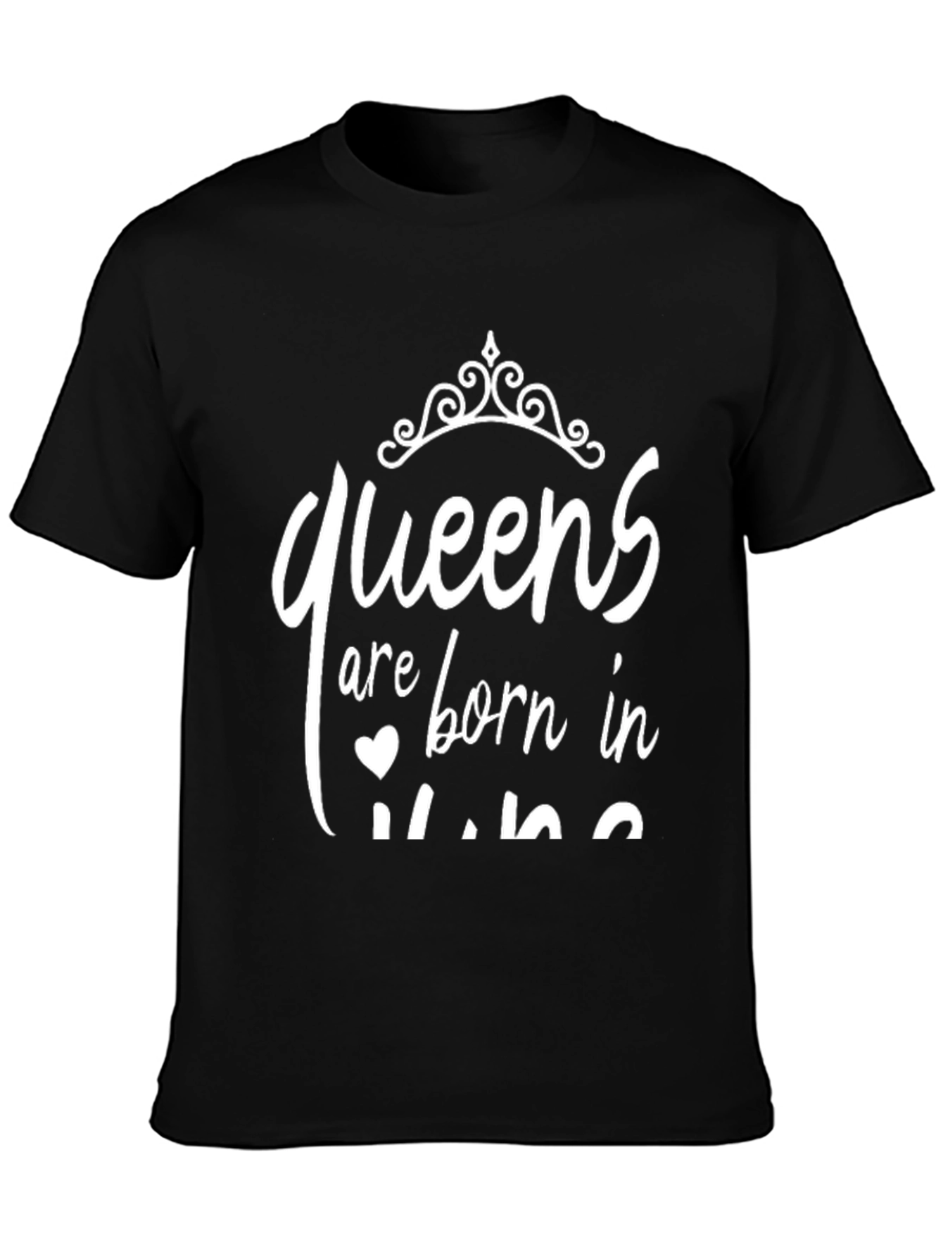 Queens Born in June T-Shirt - Black