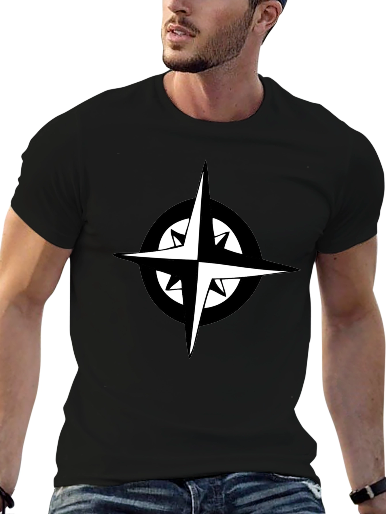Compass Graphic Black T-Shirt