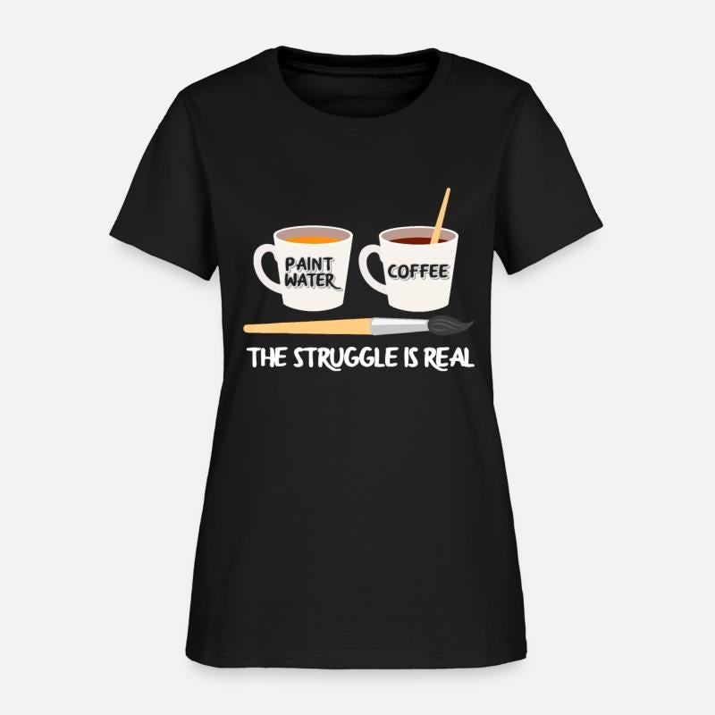 The Struggle Is Real Brush Coffee Funny Art Artist
