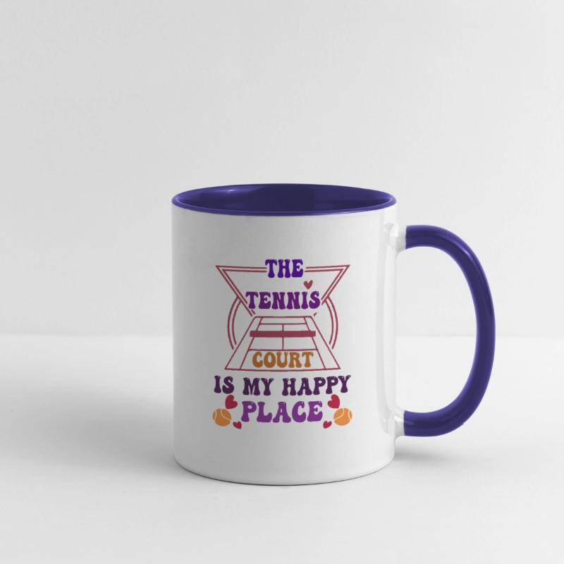 The Tennis Court Is My Happy Place Funny