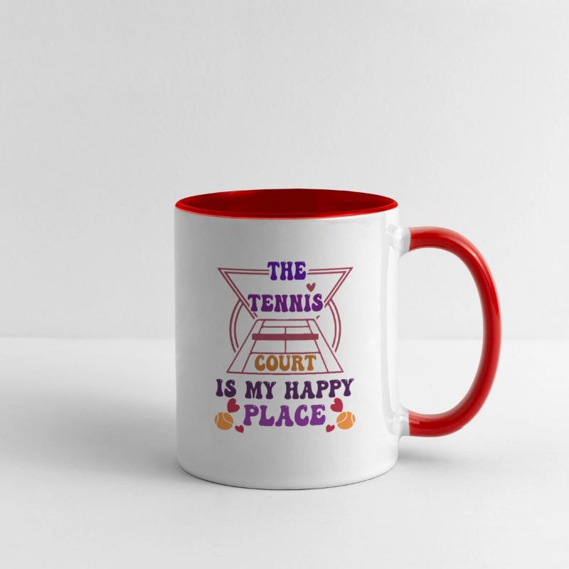 The Tennis Court Is My Happy Place Funny