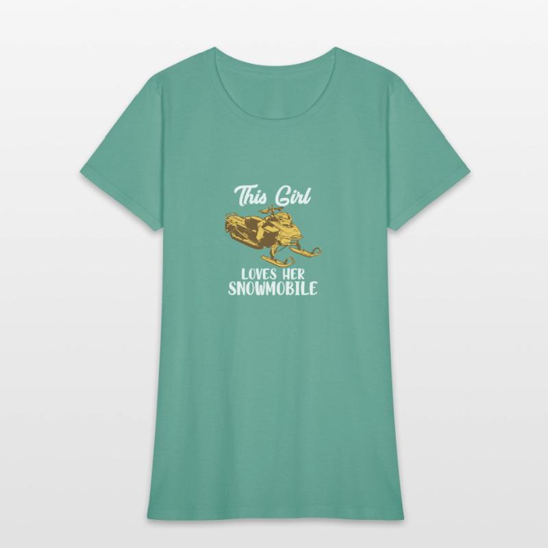 This Girl Loves Her Snowmobile