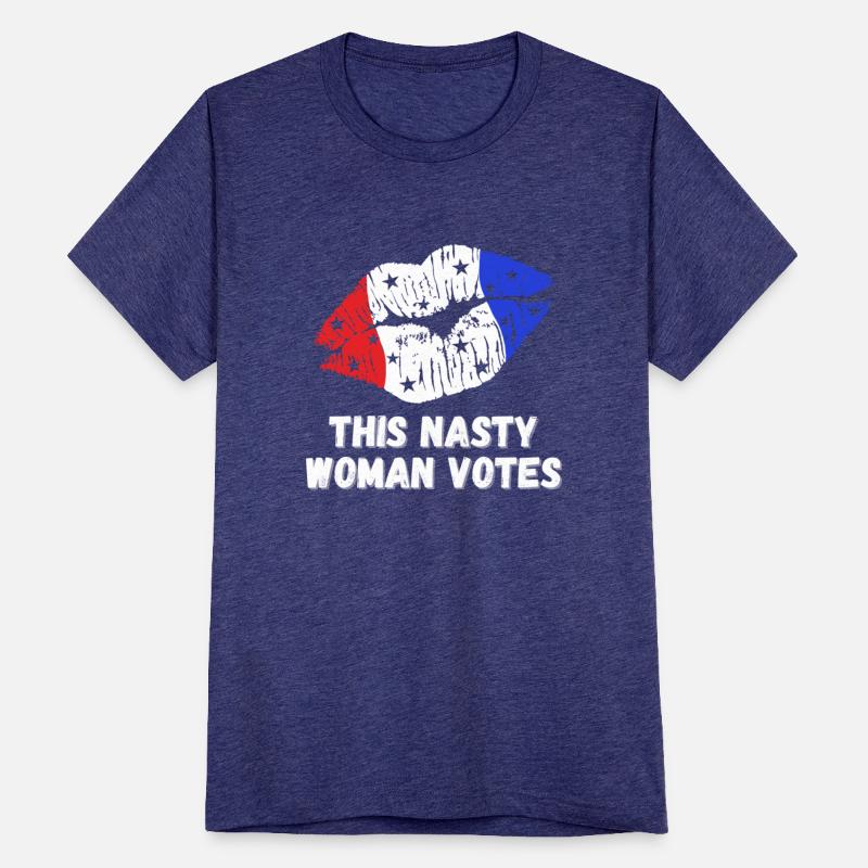 This Nasty Woman Votes Red White Blue Lips