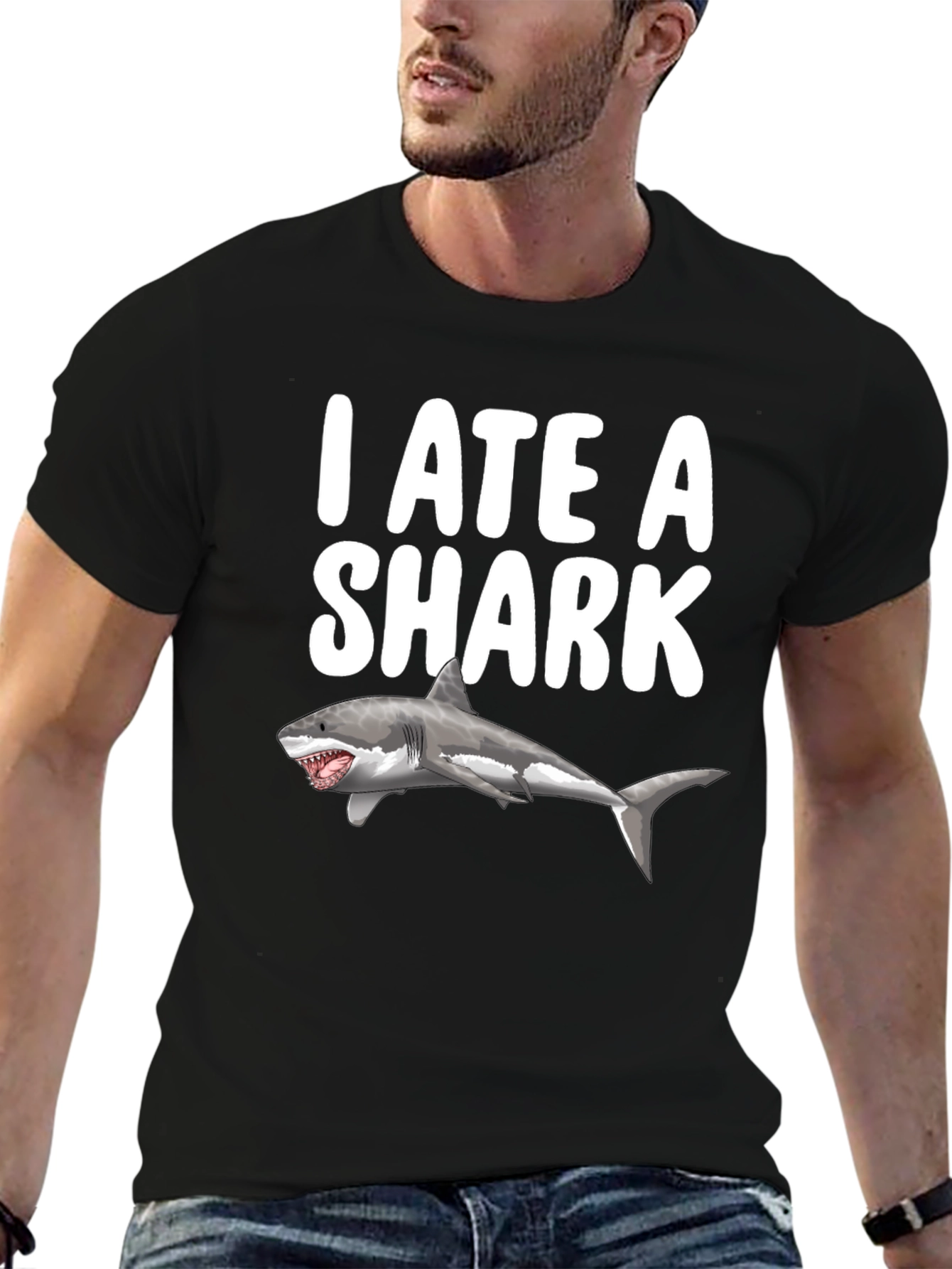 I Ate a Shark Funny Graphic T-Shirt