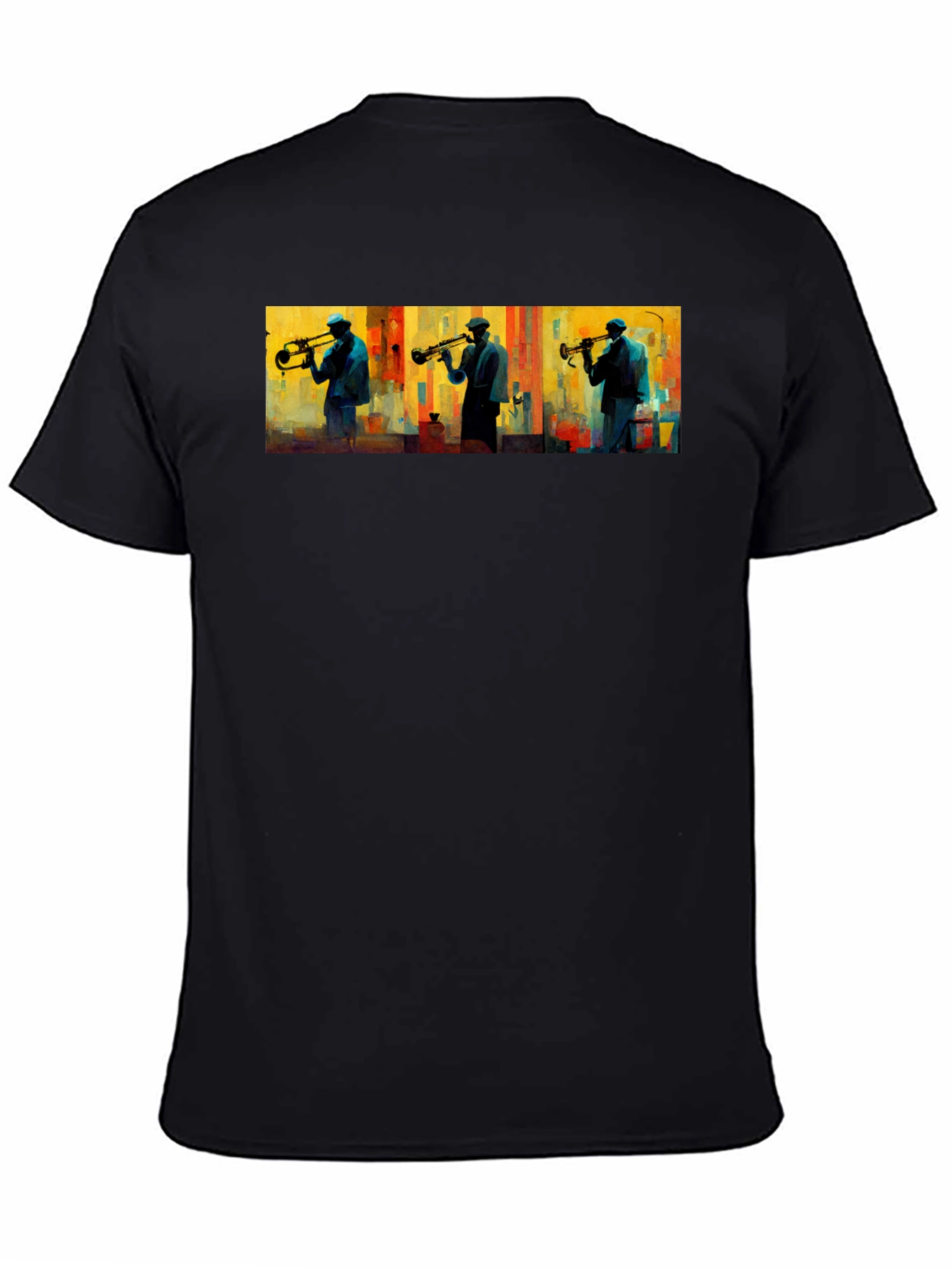 Jazz Trumpet Player Graphic Tee - Black