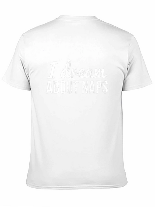 I Dream About Naps Black Graphic T-Shirt
