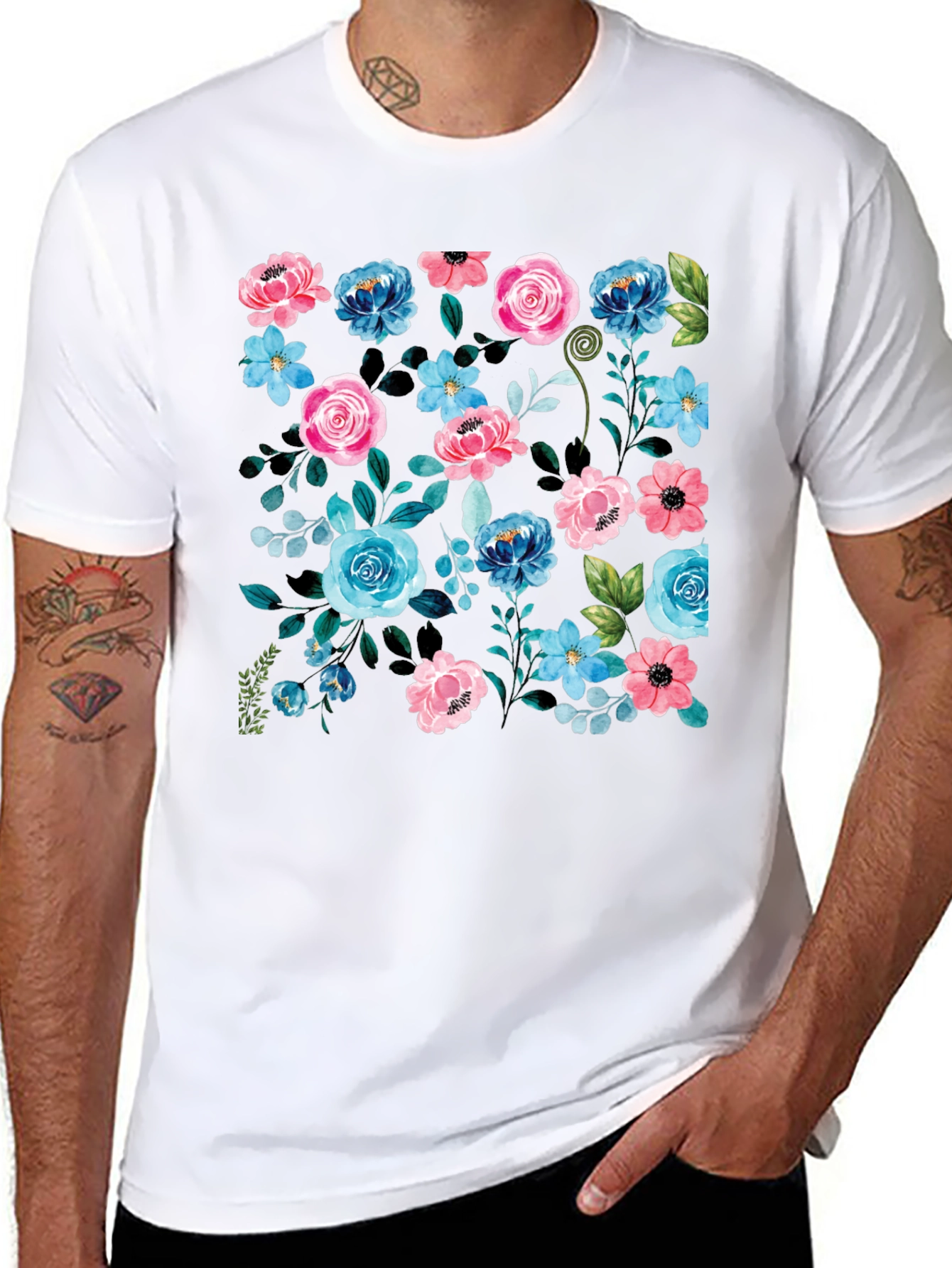 Floral Print T-Shirt - Stylish and Comfortable